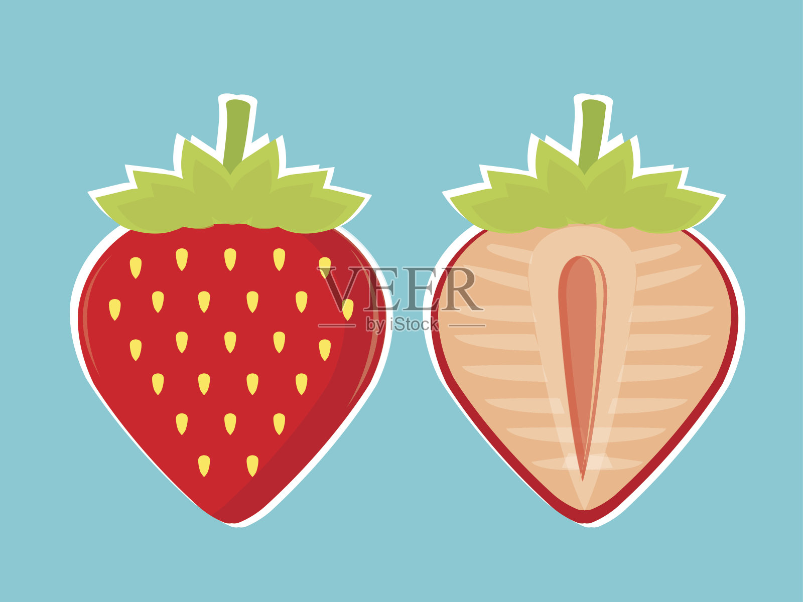 草莓的图标插画图片素材