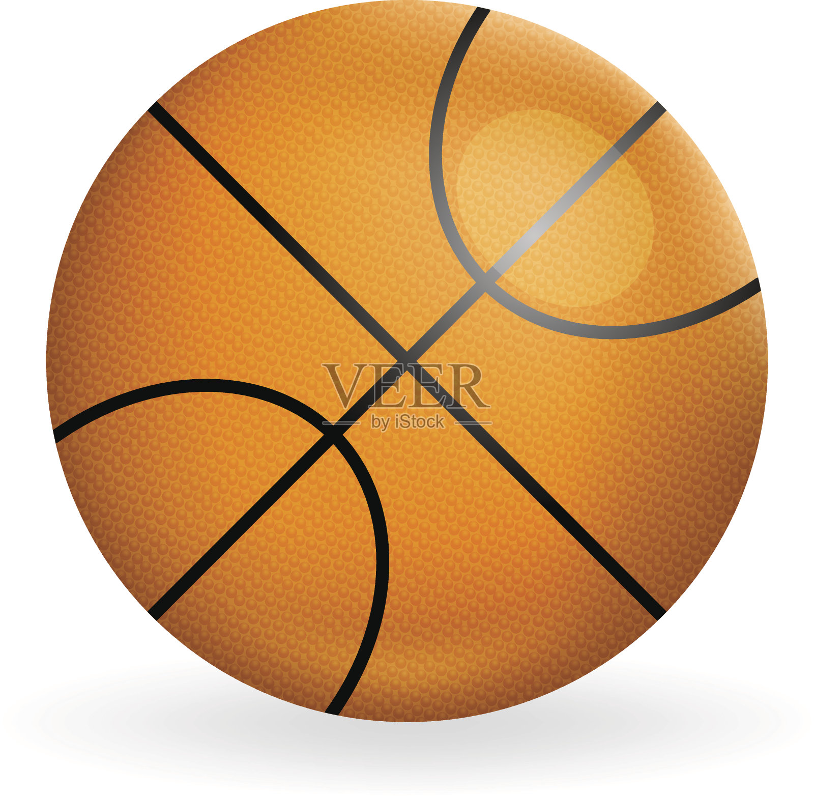 现实篮球图标运动符号孤立的三维设计矢量插画图片素材