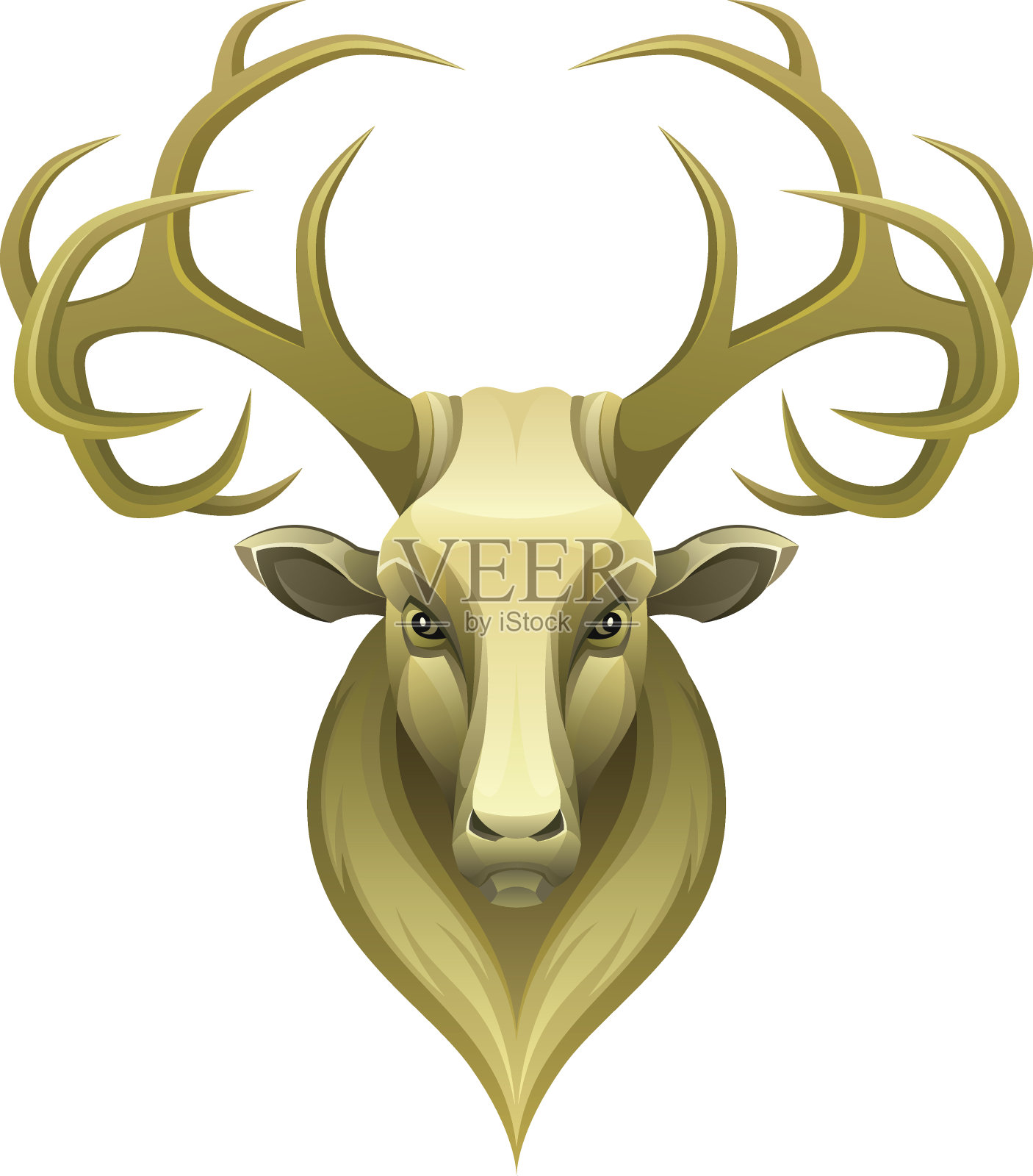 金色的鹿设计元素图片
