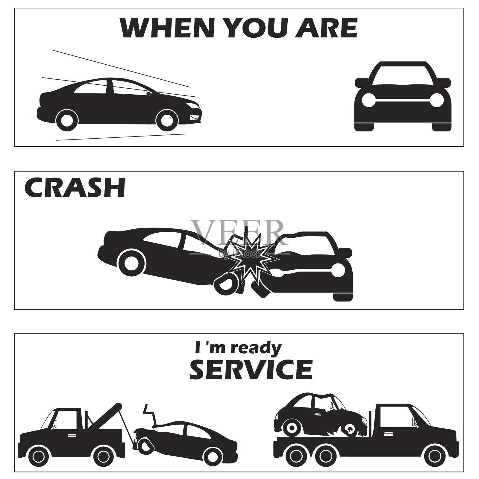 车祸和事故设计元素图片