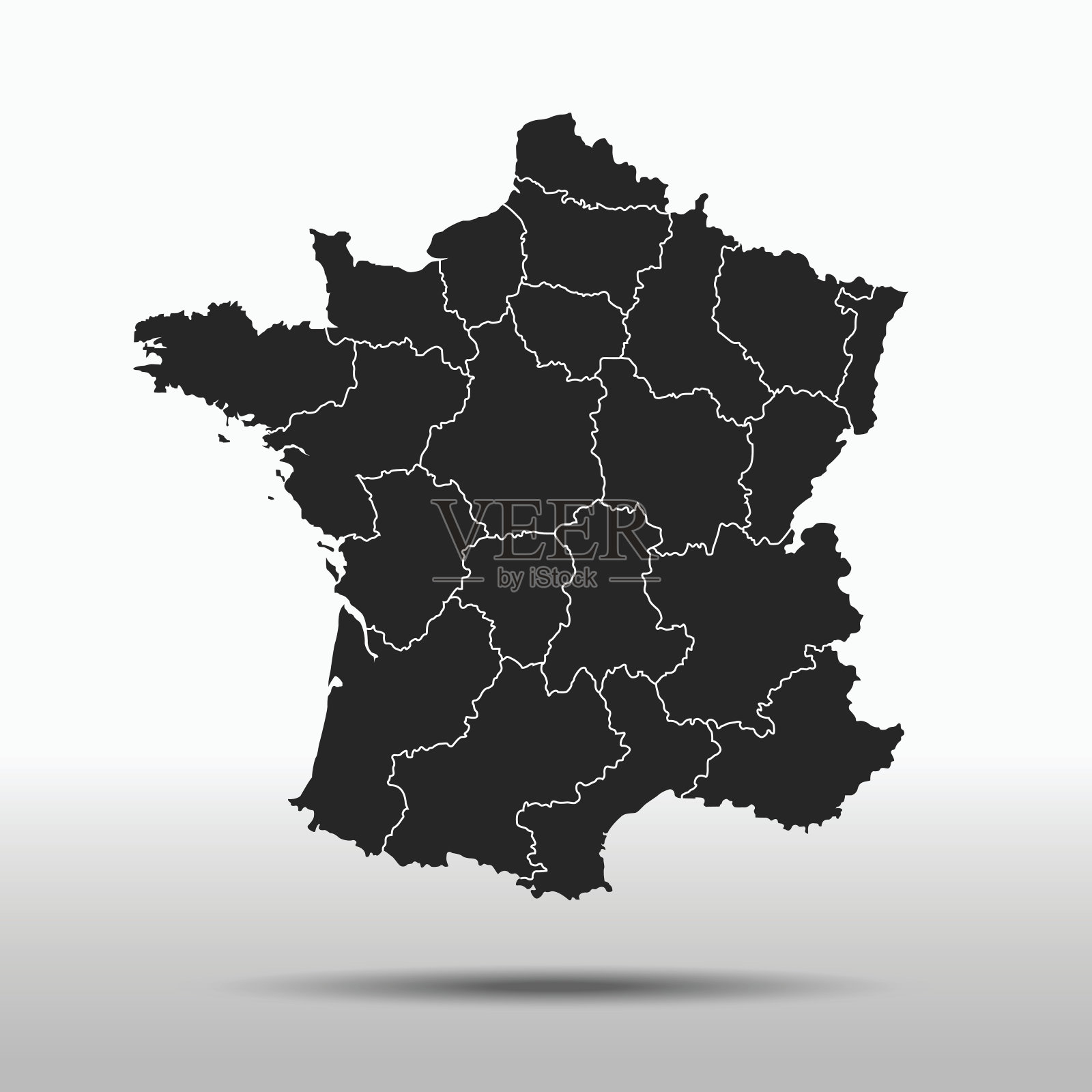 法国地图插画图片素材