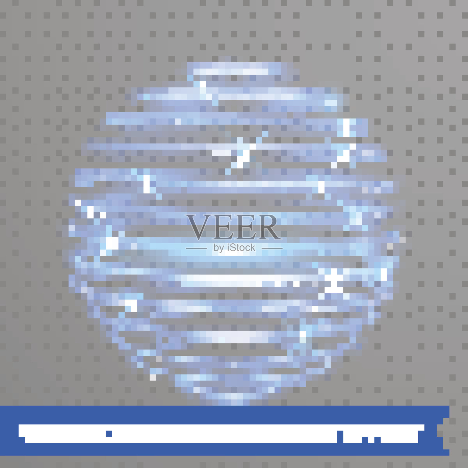矢量蓝色氖球圈光列车效果设计元素图片