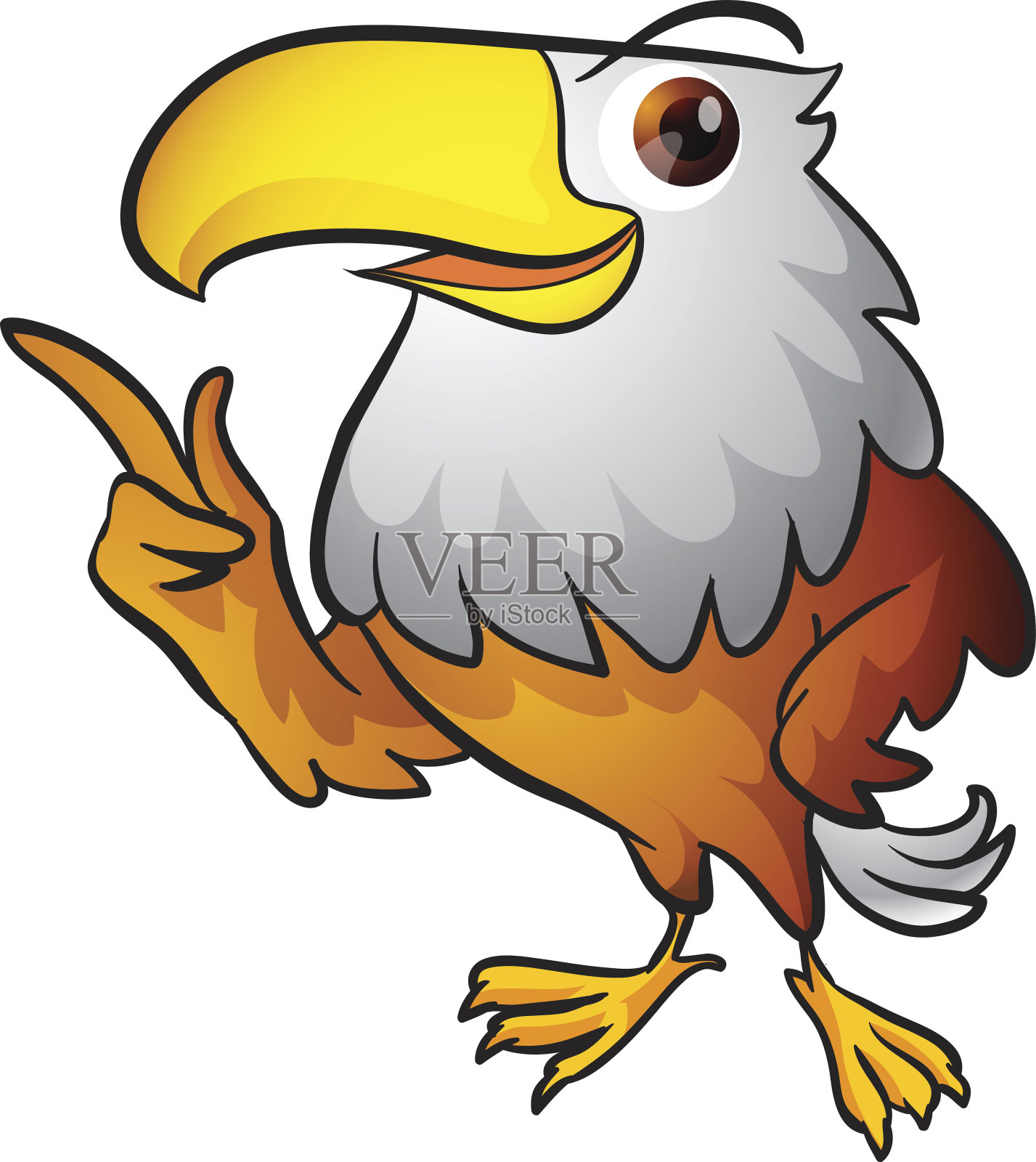 鹰吉祥物，卡通设计元素图片