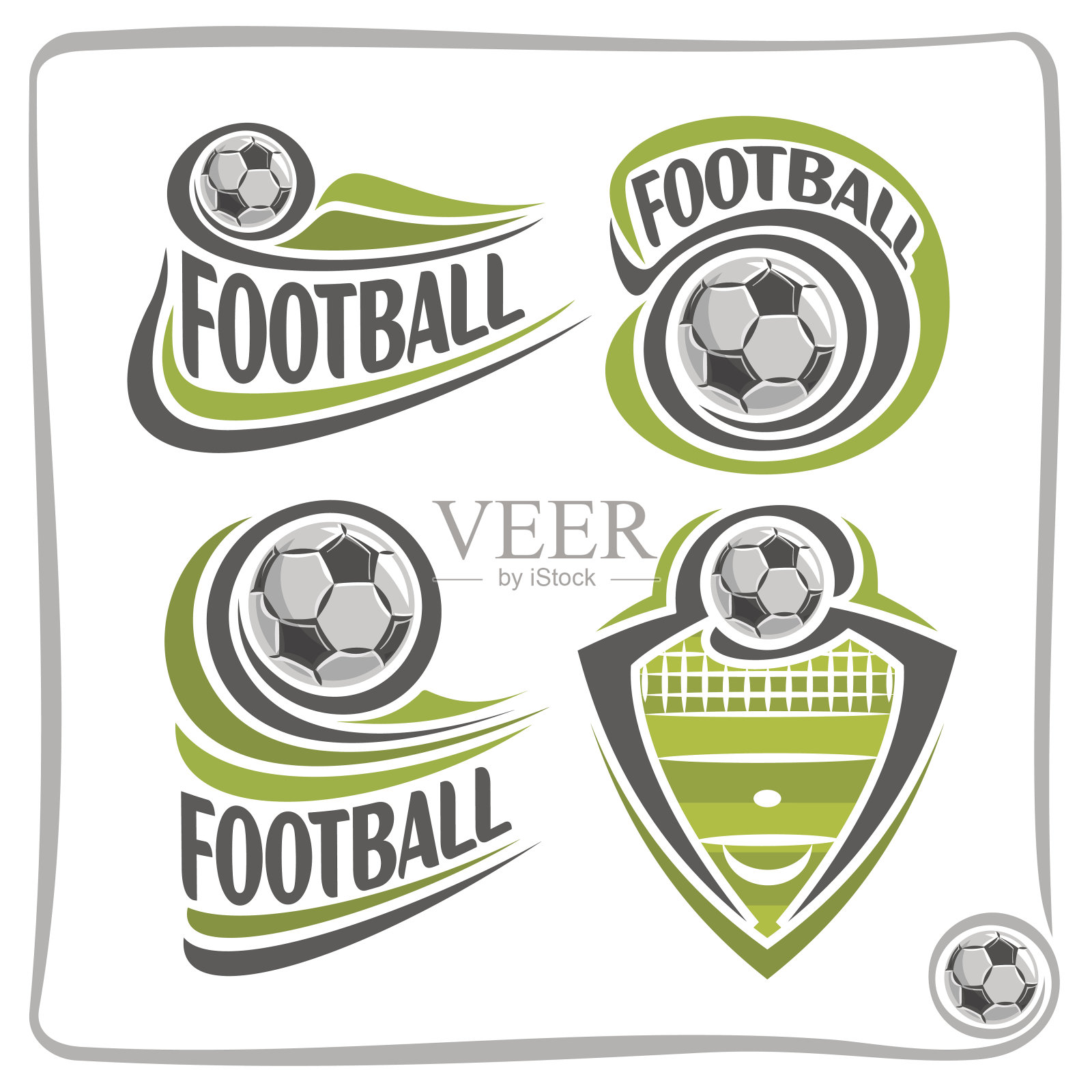 向量抽象符号足球设计元素图片
