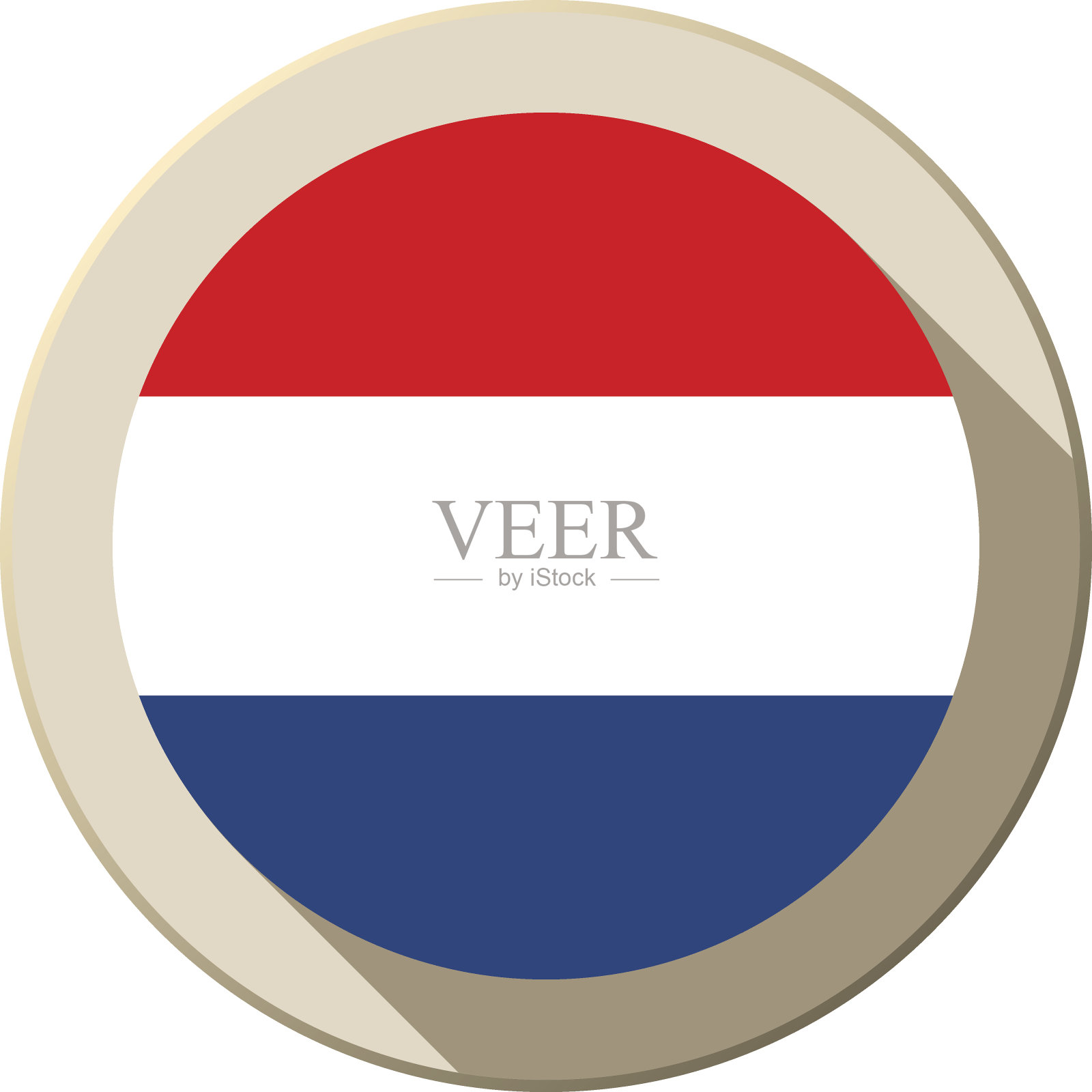 荷兰国旗按钮图标现代设计元素图片