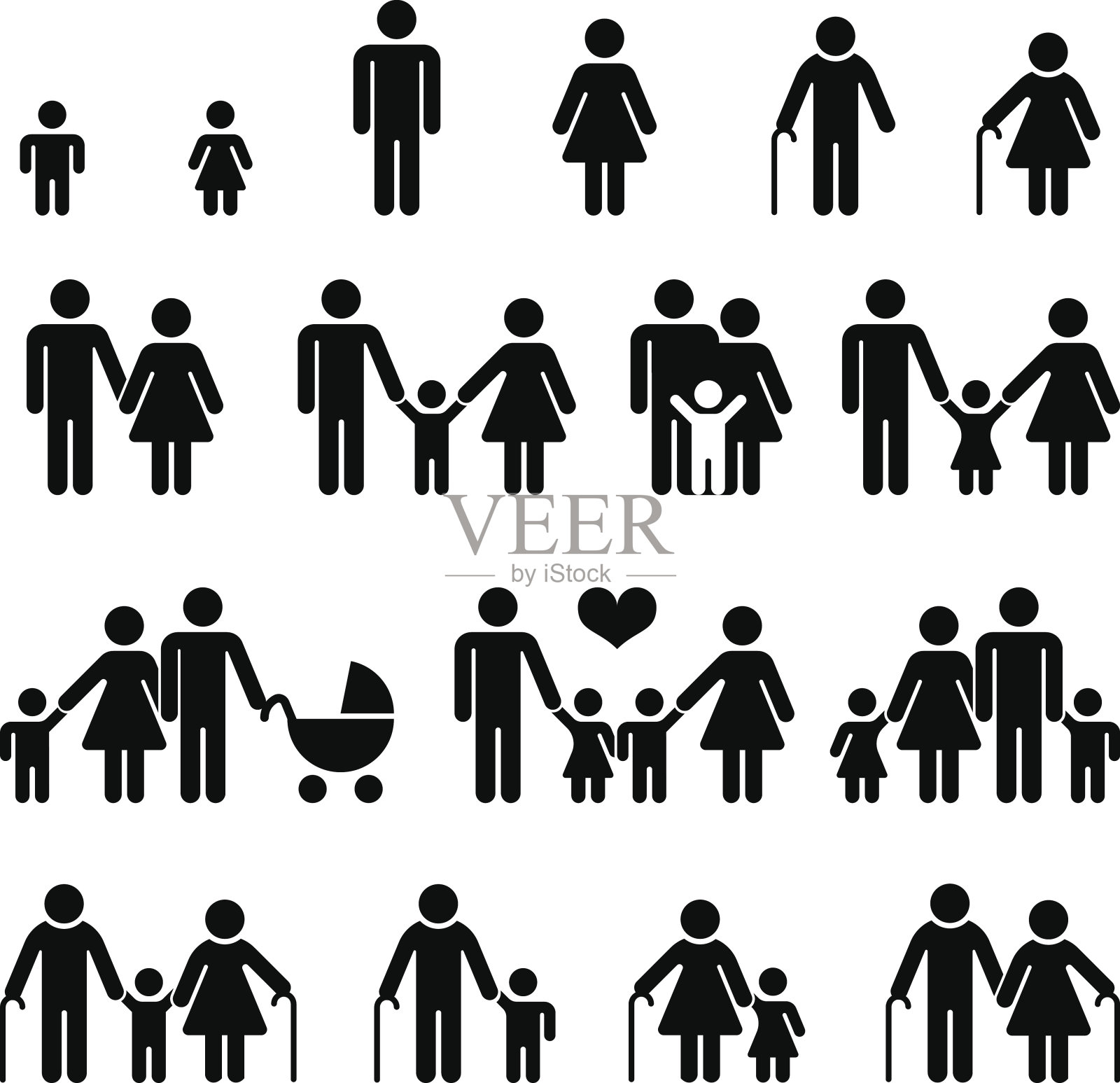 家庭和人矢量图标图标素材