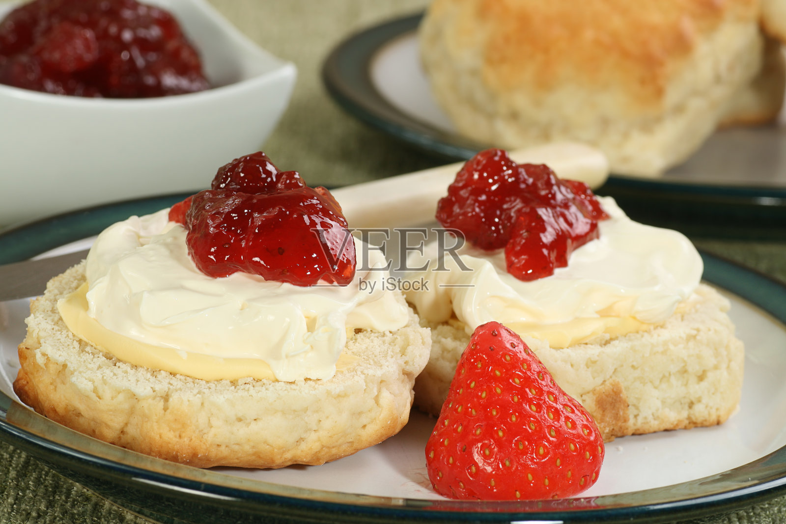 英语奶油烤饼照片摄影图片
