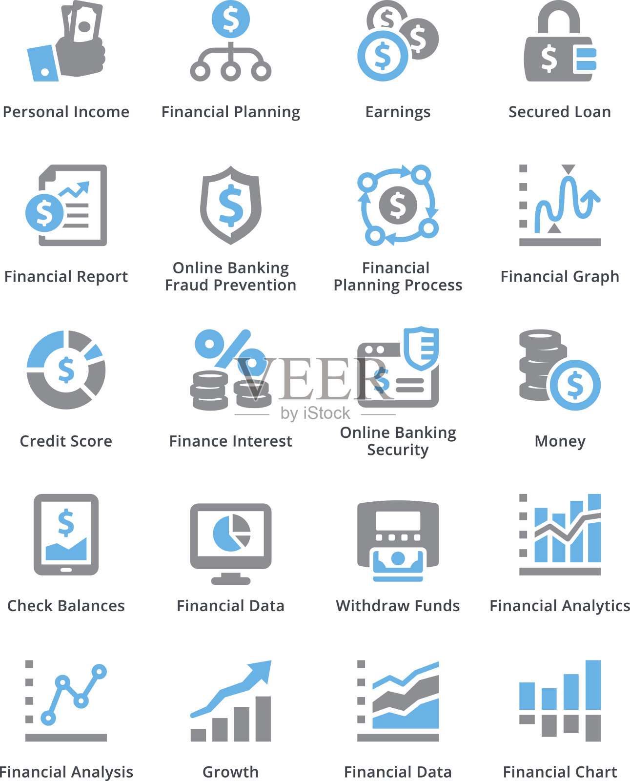个人和企业财务图标设置5 - syma系列插画图片素材