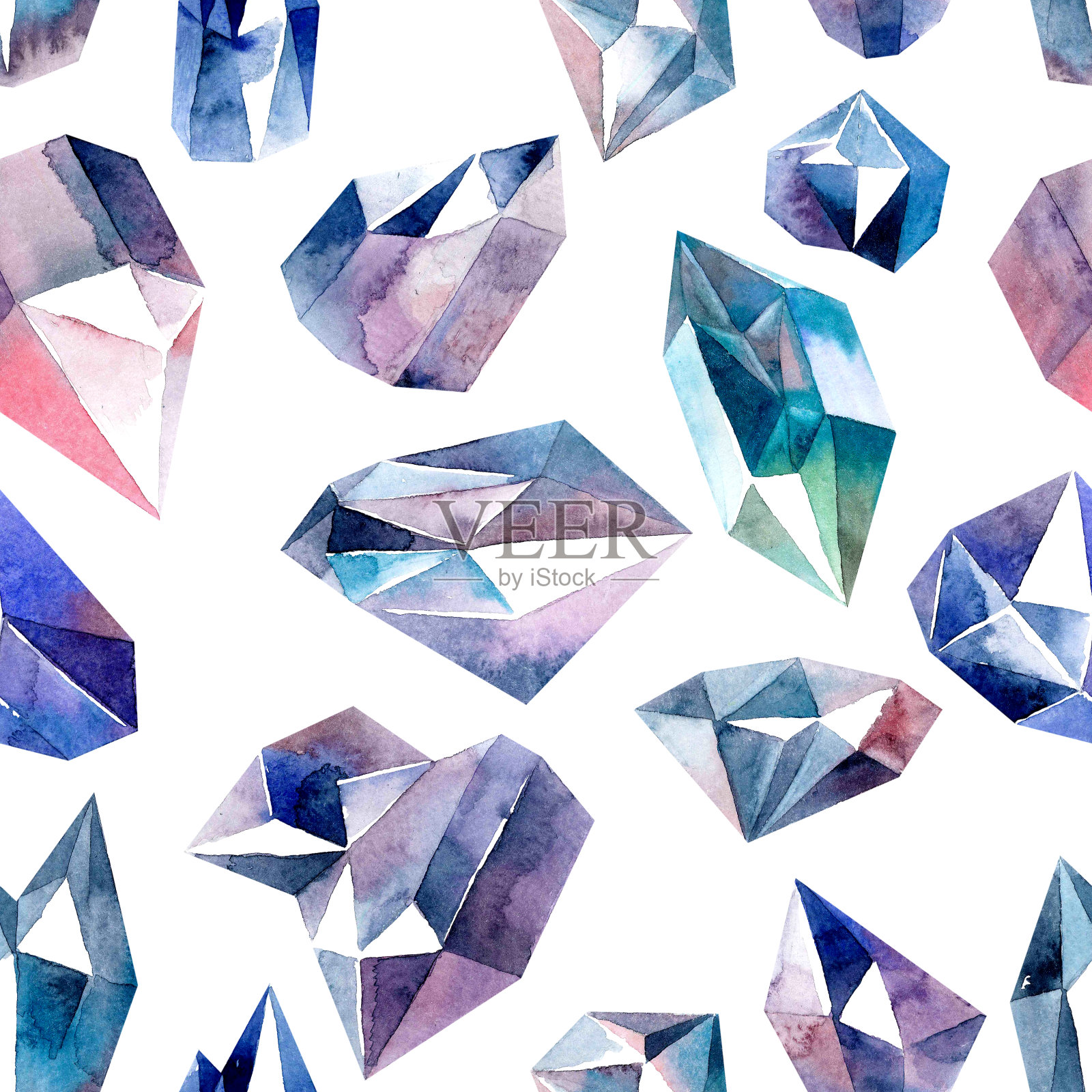 钻石无缝模式插画图片素材