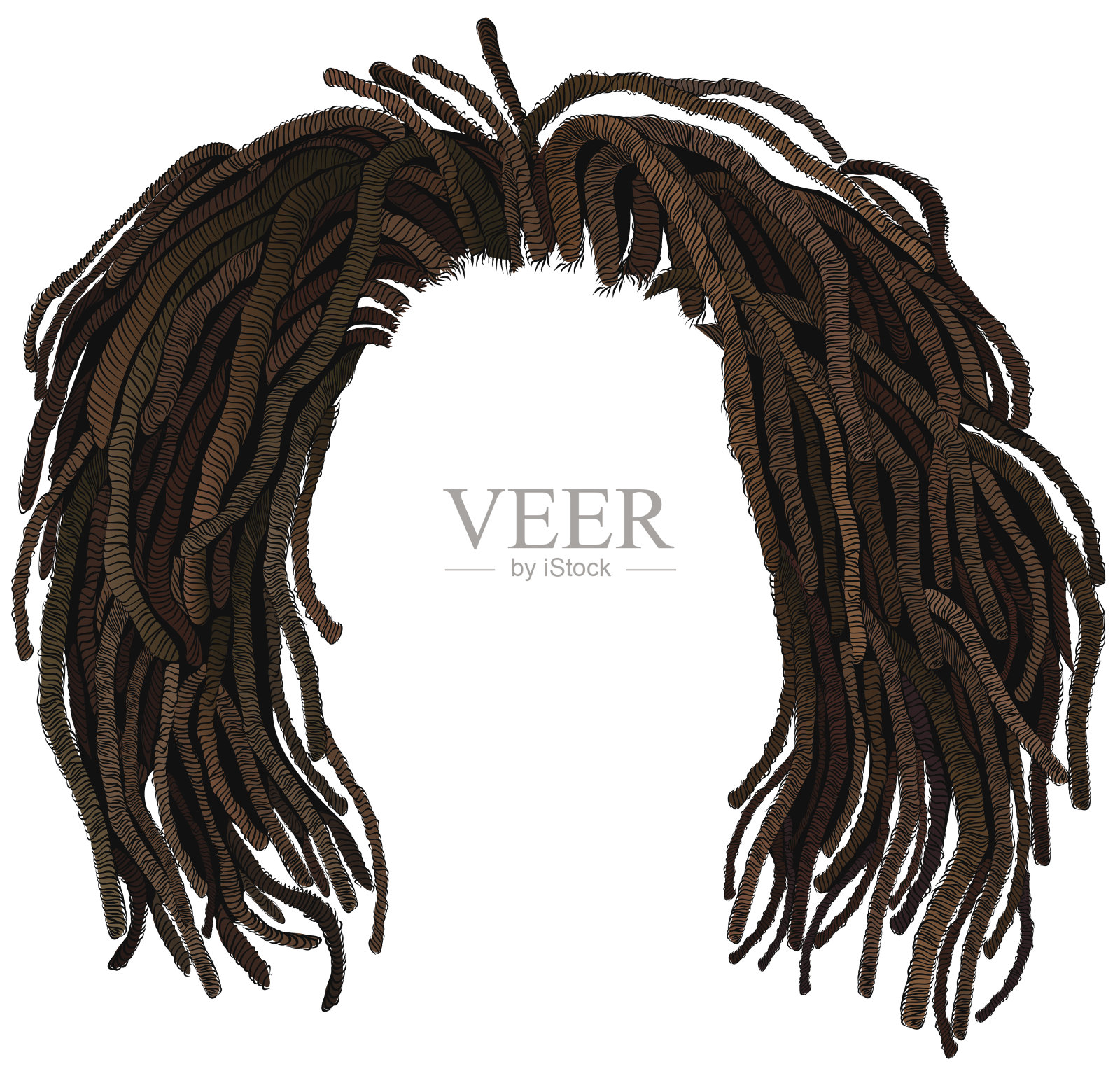 非洲人的发型插画图片素材