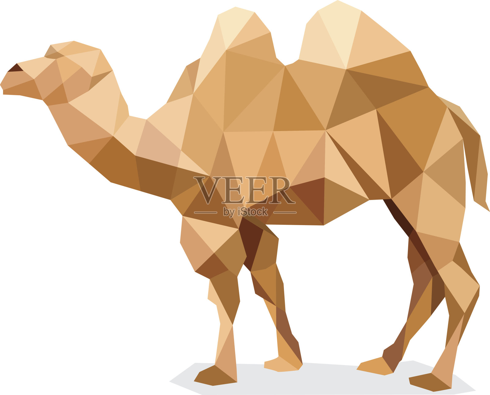 几何骆驼由三角形。插画图片素材