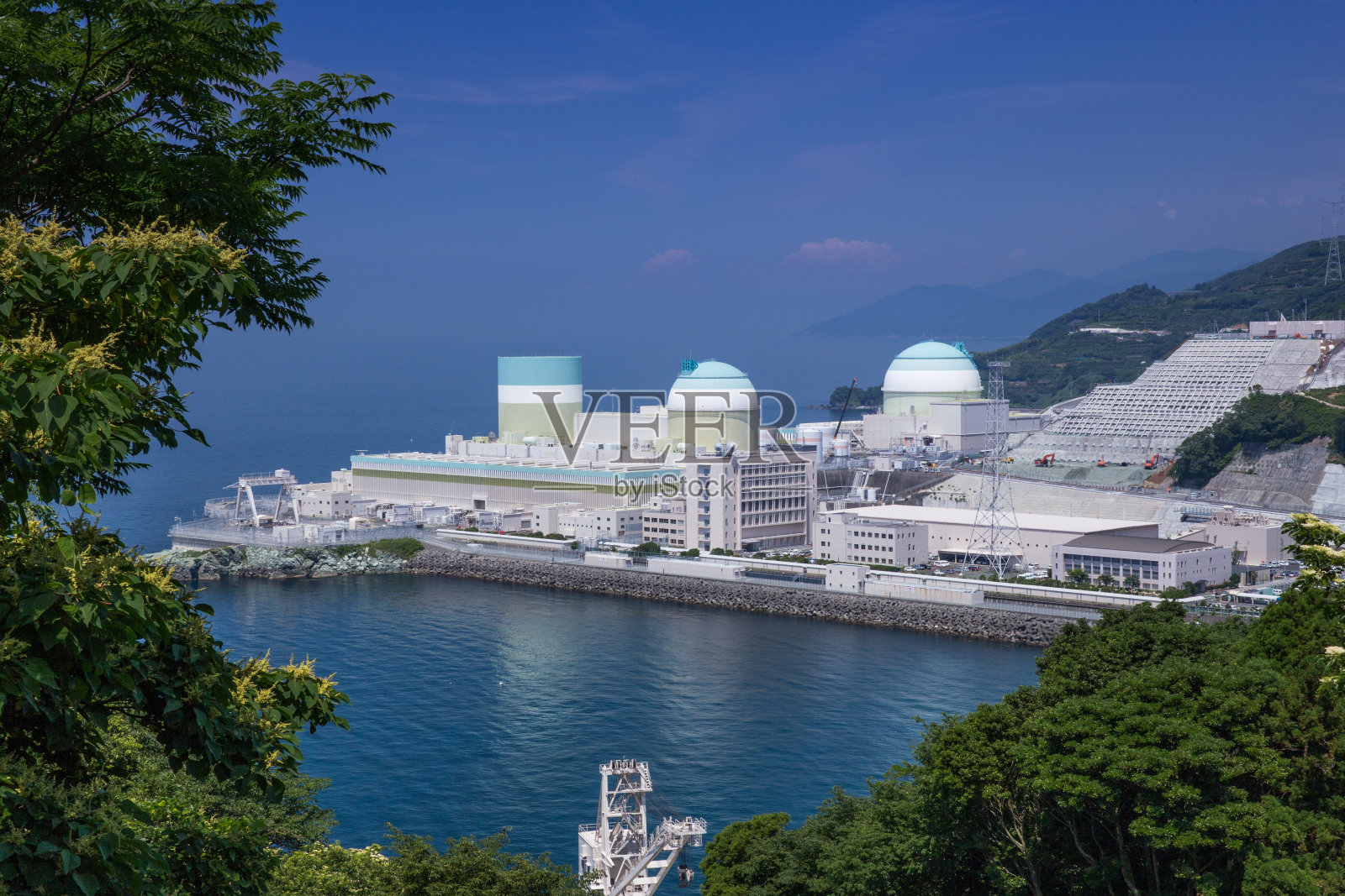 日本爱媛县伊方核电站照片摄影图片