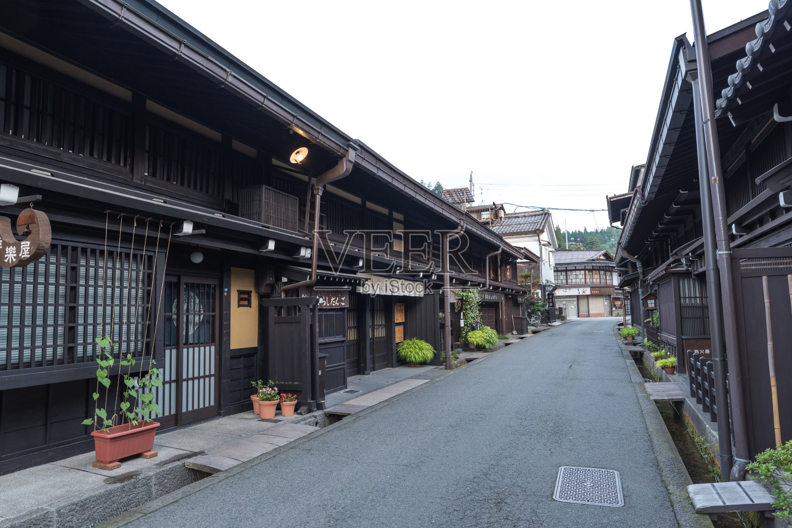 日本高山古镇的老房子照片摄影图片