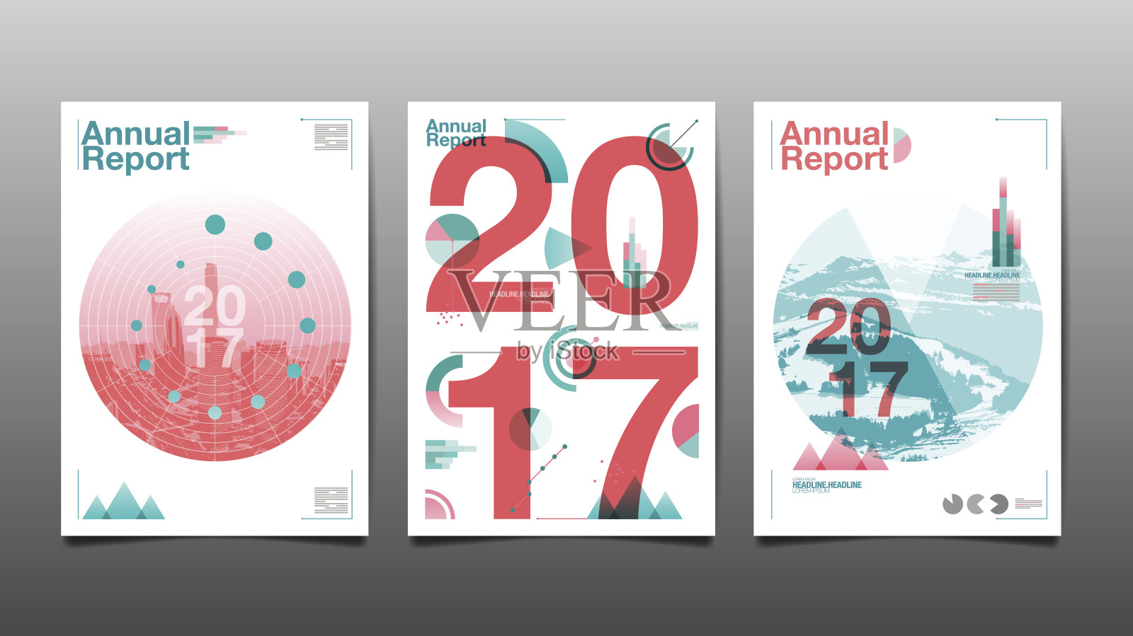 2017年3年度报告设计模板素材
