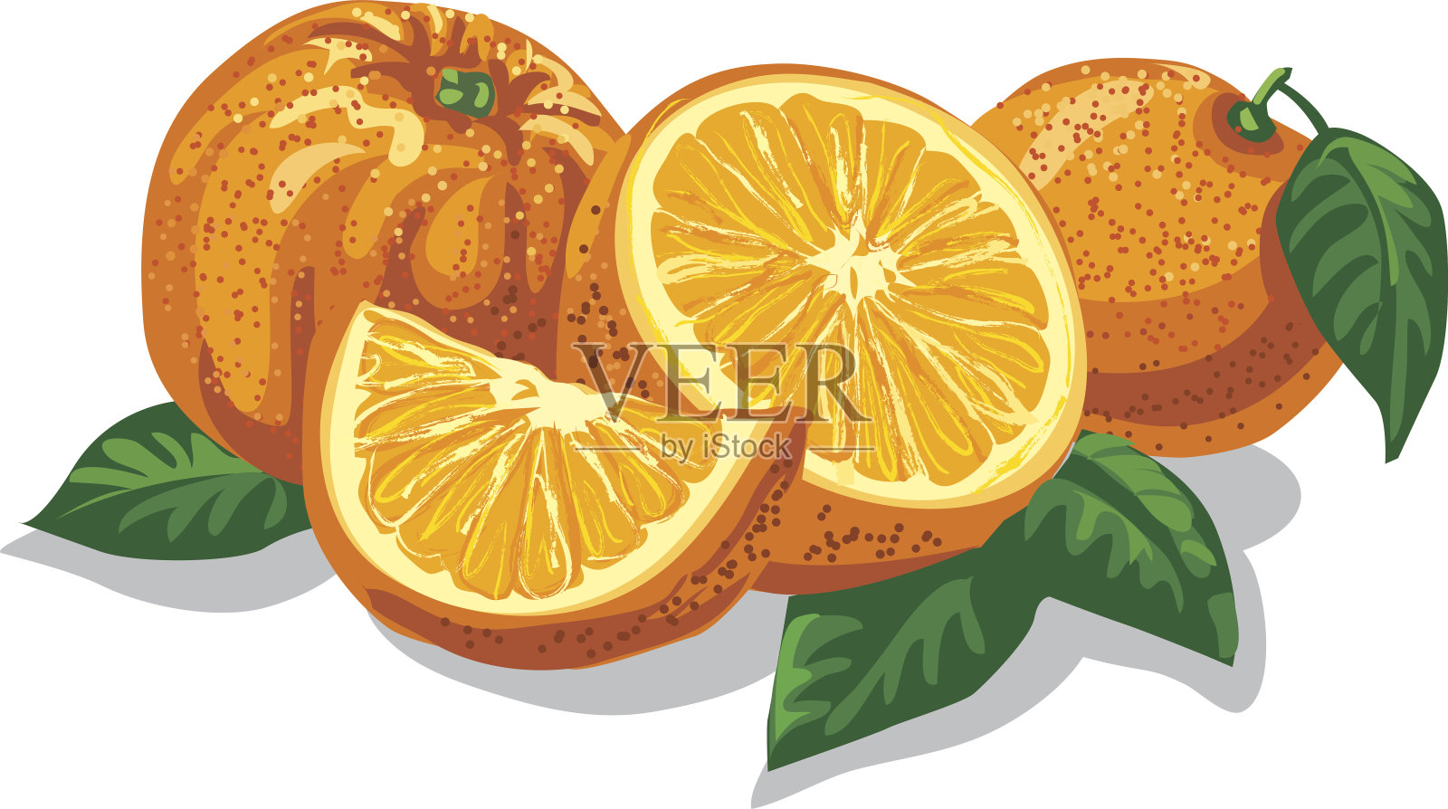 鲜切橙子设计元素图片