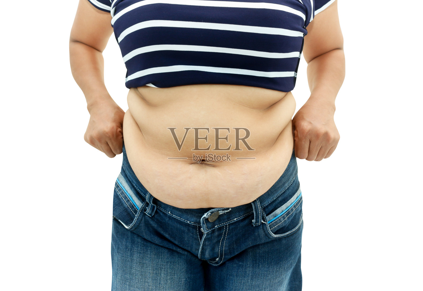 胖女人的腹部照片摄影图片