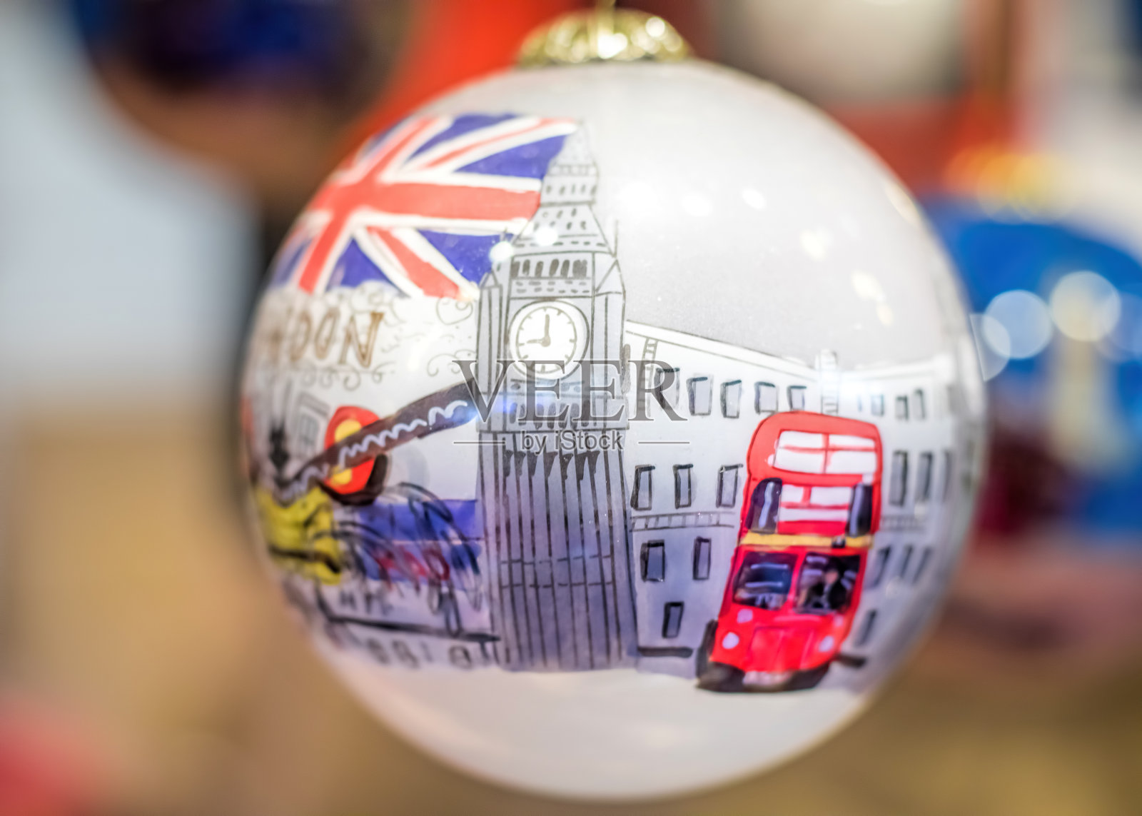 伦敦装饰树装饰礼物照片摄影图片