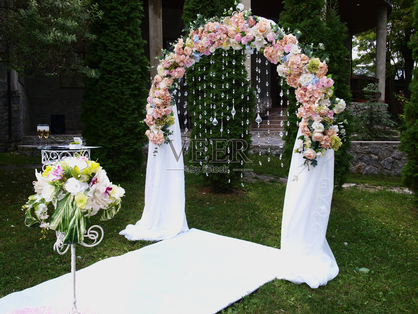 婚礼拱门照片摄影图片