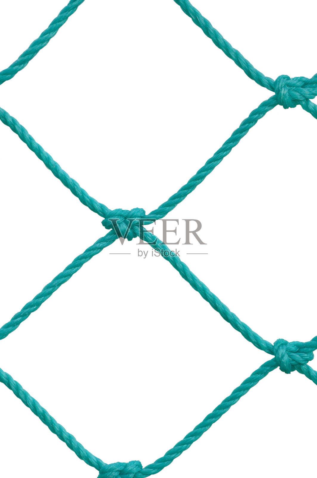 足球足球门柱设置网绳细节，绿色门球网照片摄影图片