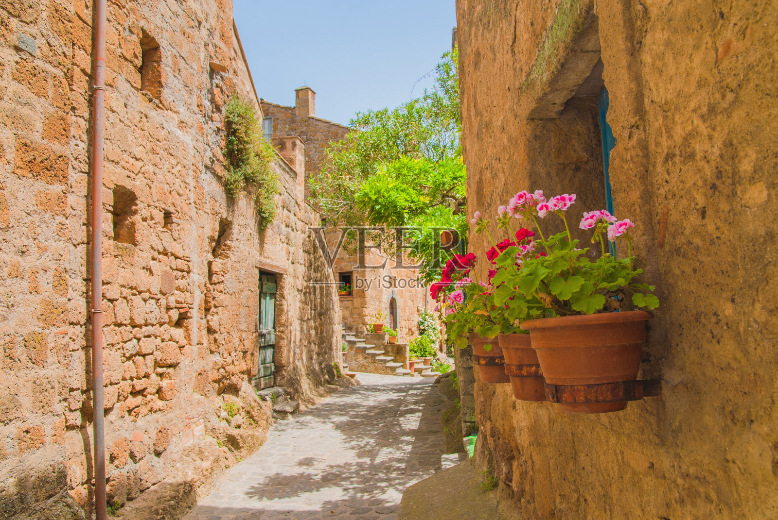 巴尼奥雷吉奥城意大利中世纪的一个城镇照片摄影图片