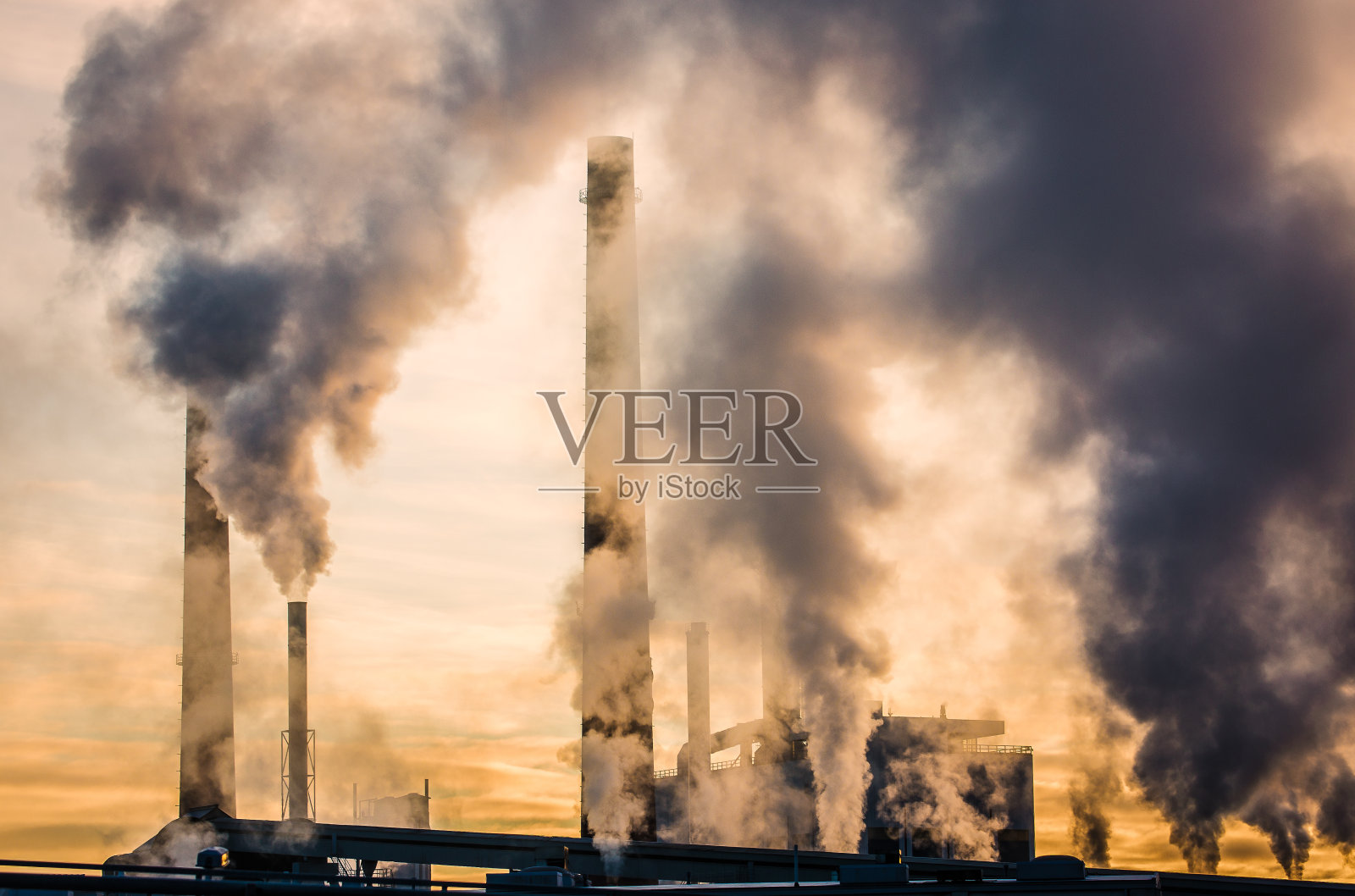 造纸厂空气污染照片摄影图片