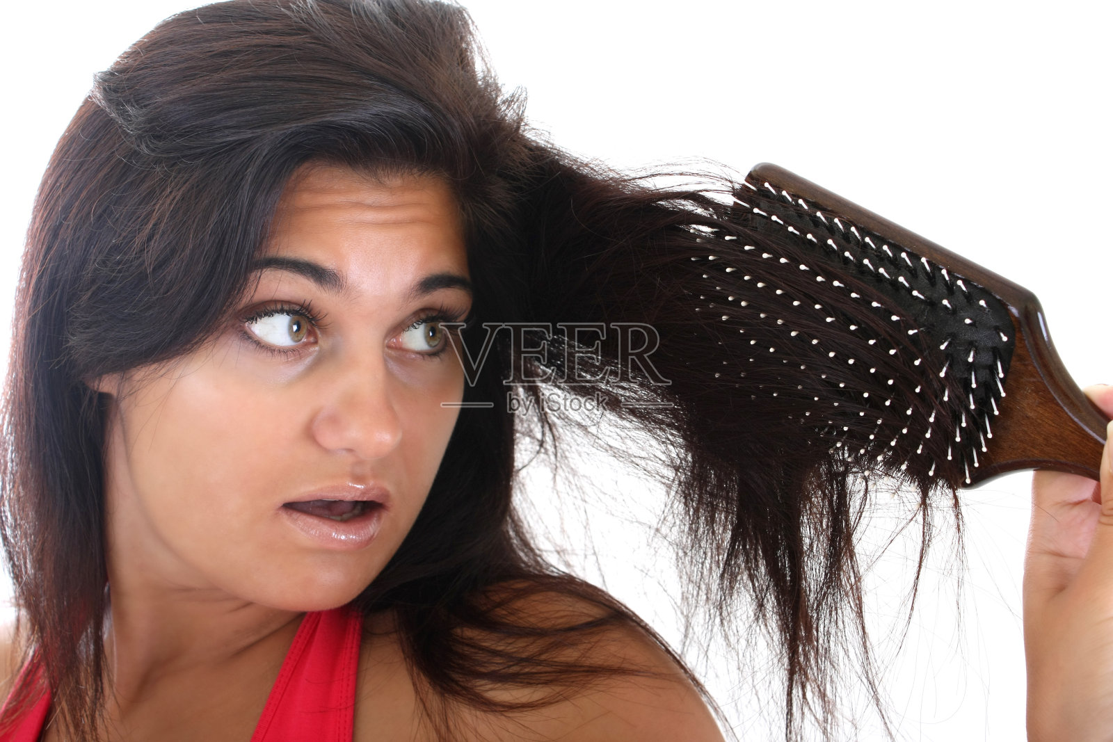 有头发问题的女性照片摄影图片