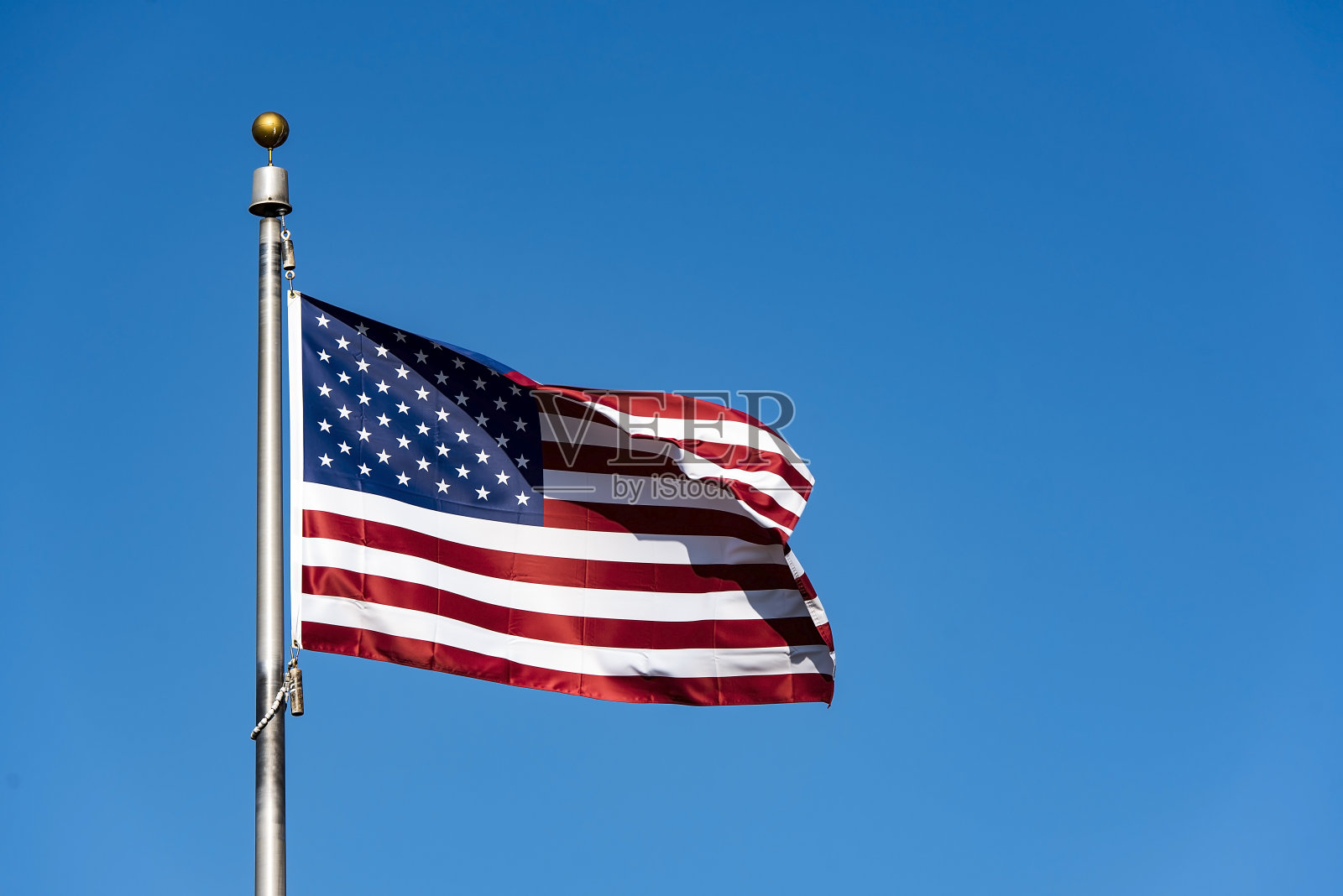 在美国纽约飘扬的美国国旗照片摄影图片