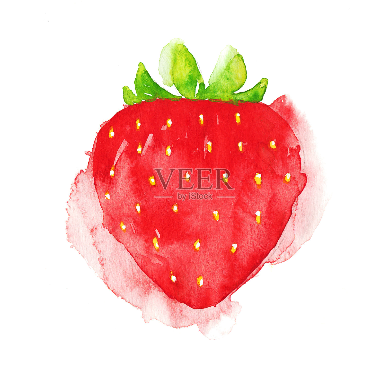 水彩草莓插画图片素材