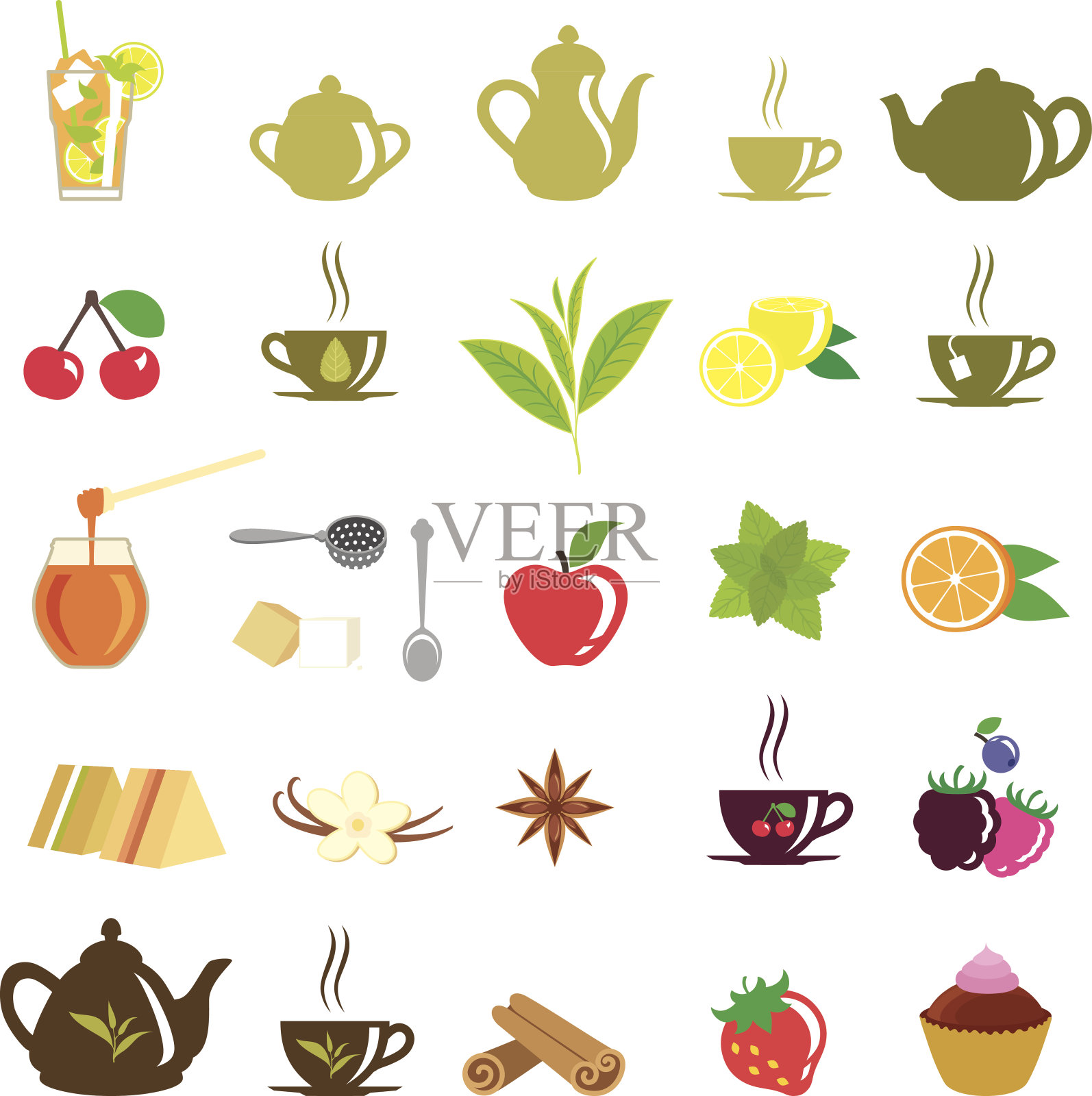 茶的图标插画图片素材