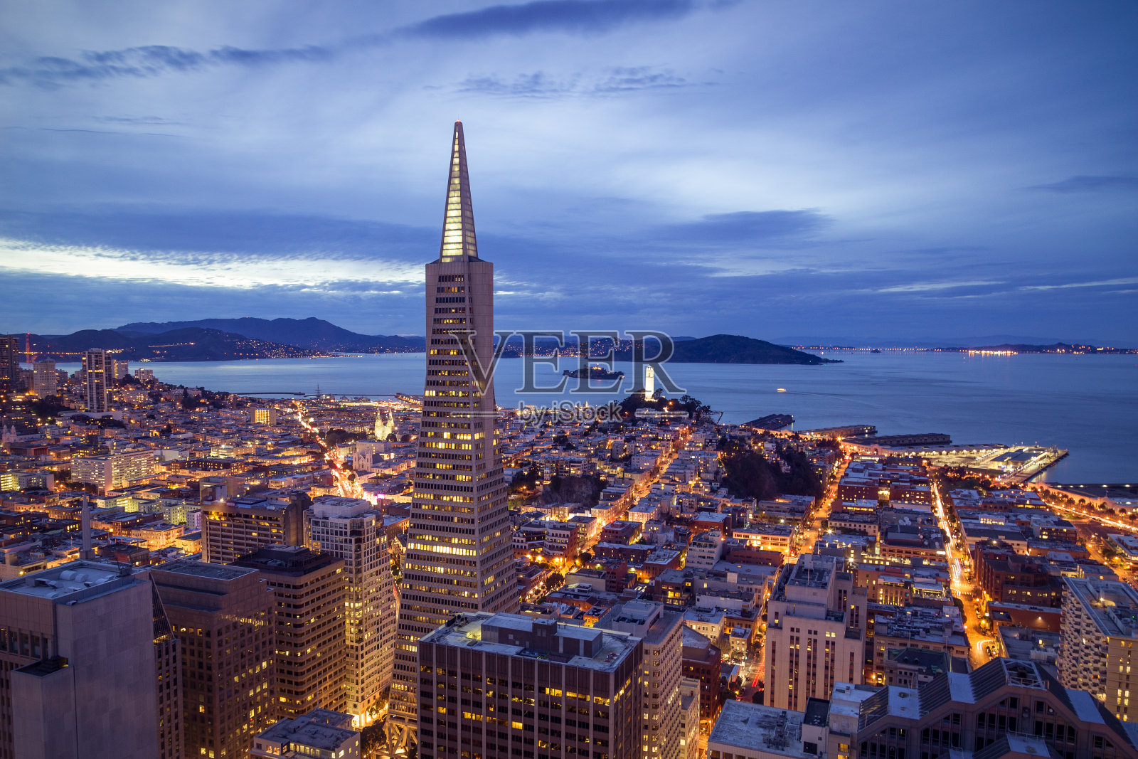 旧金山金融区鸟瞰图照片摄影图片