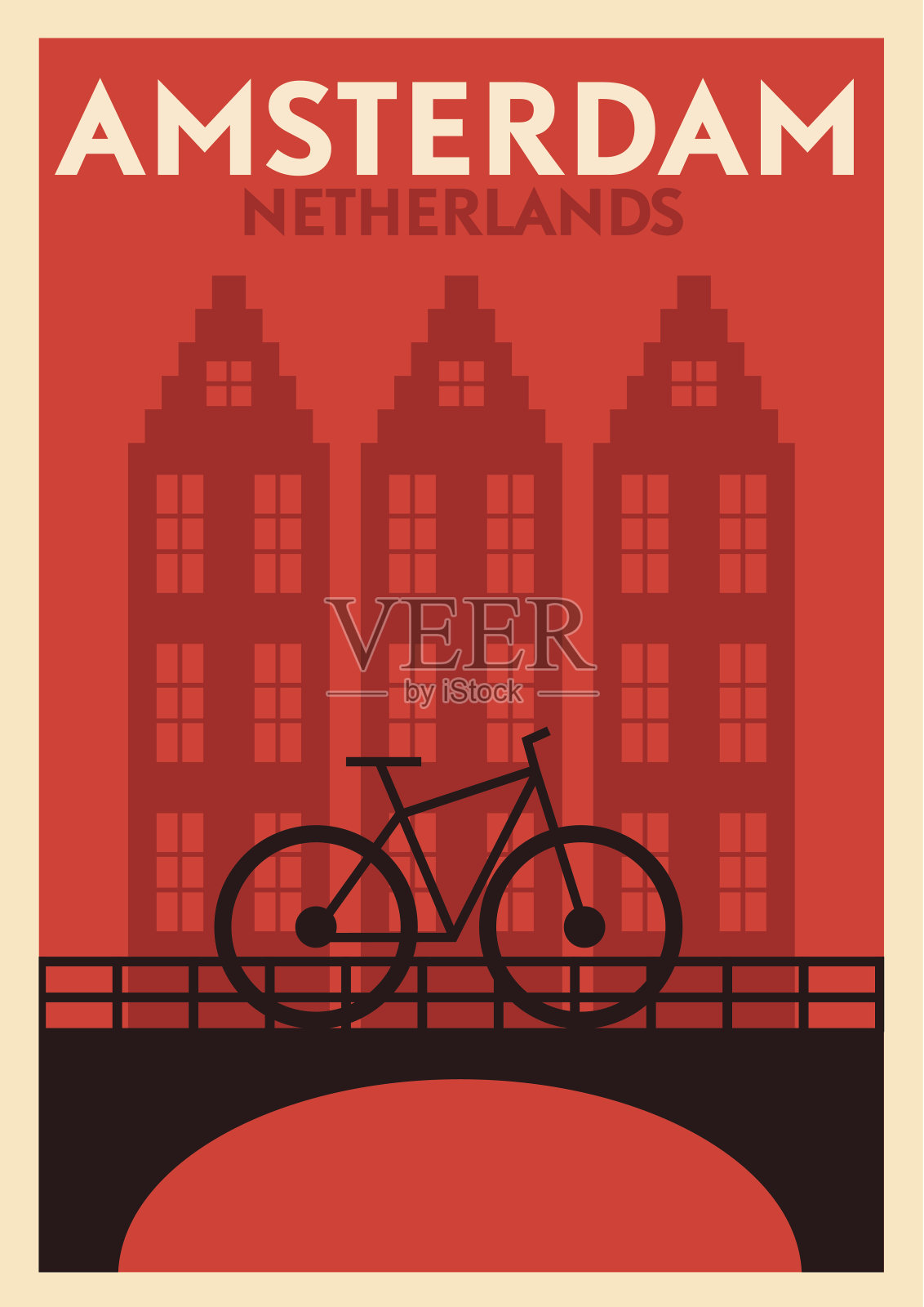 字体阿姆斯特丹城市海报设计设计模板素材