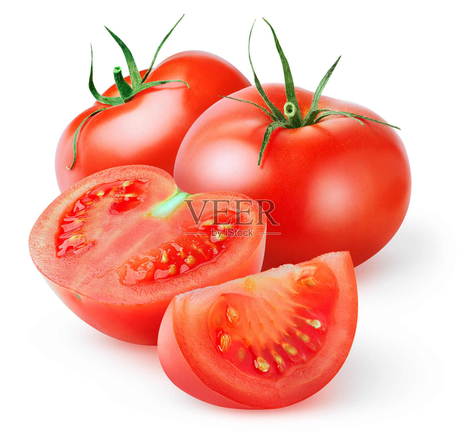 新鲜番茄孤立白色照片摄影图片