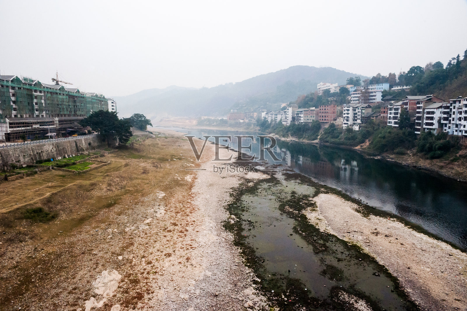 中国贵州从江的干涸河流照片摄影图片
