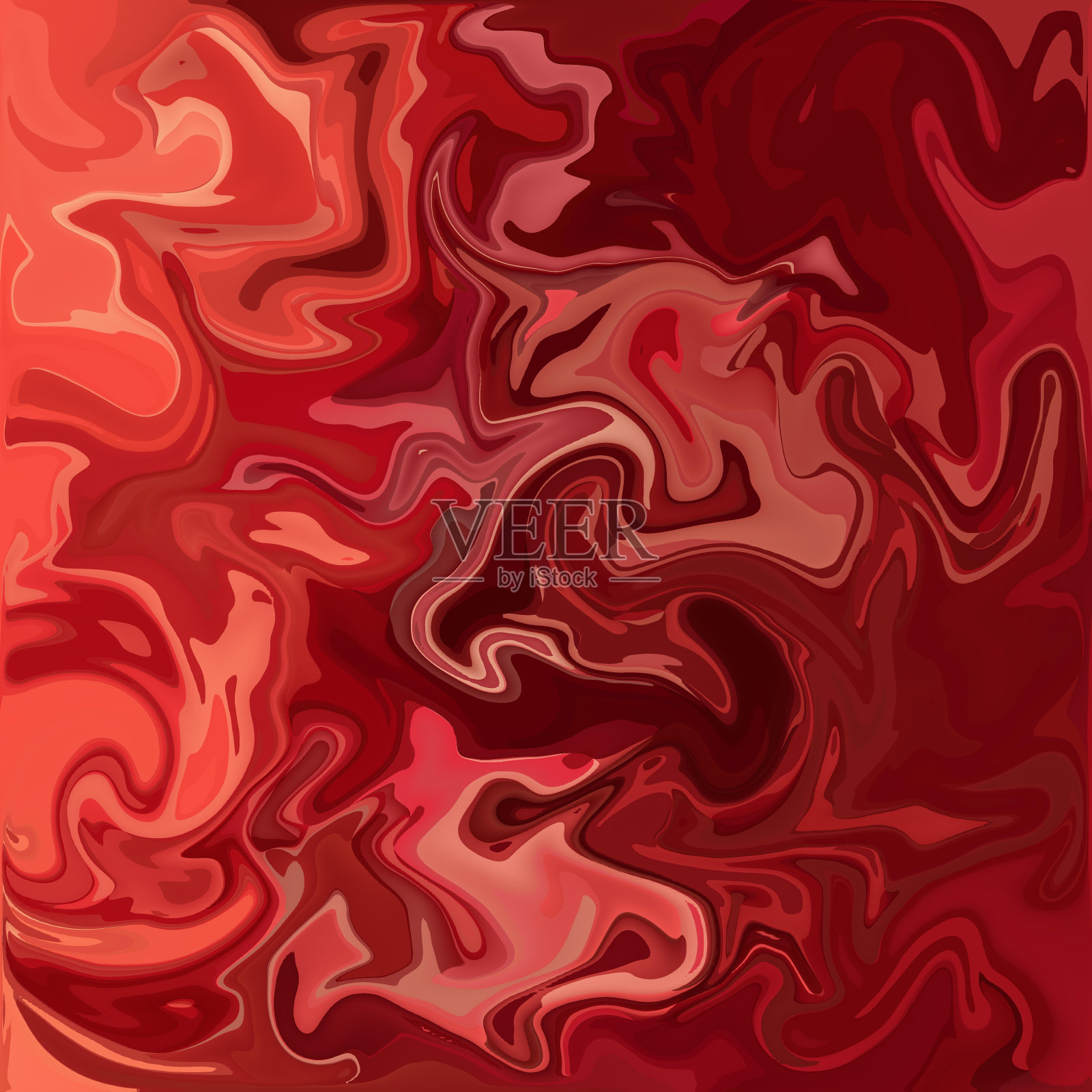 红色数字丙烯酸颜色漩涡或类似的大理石扭曲插画图片素材