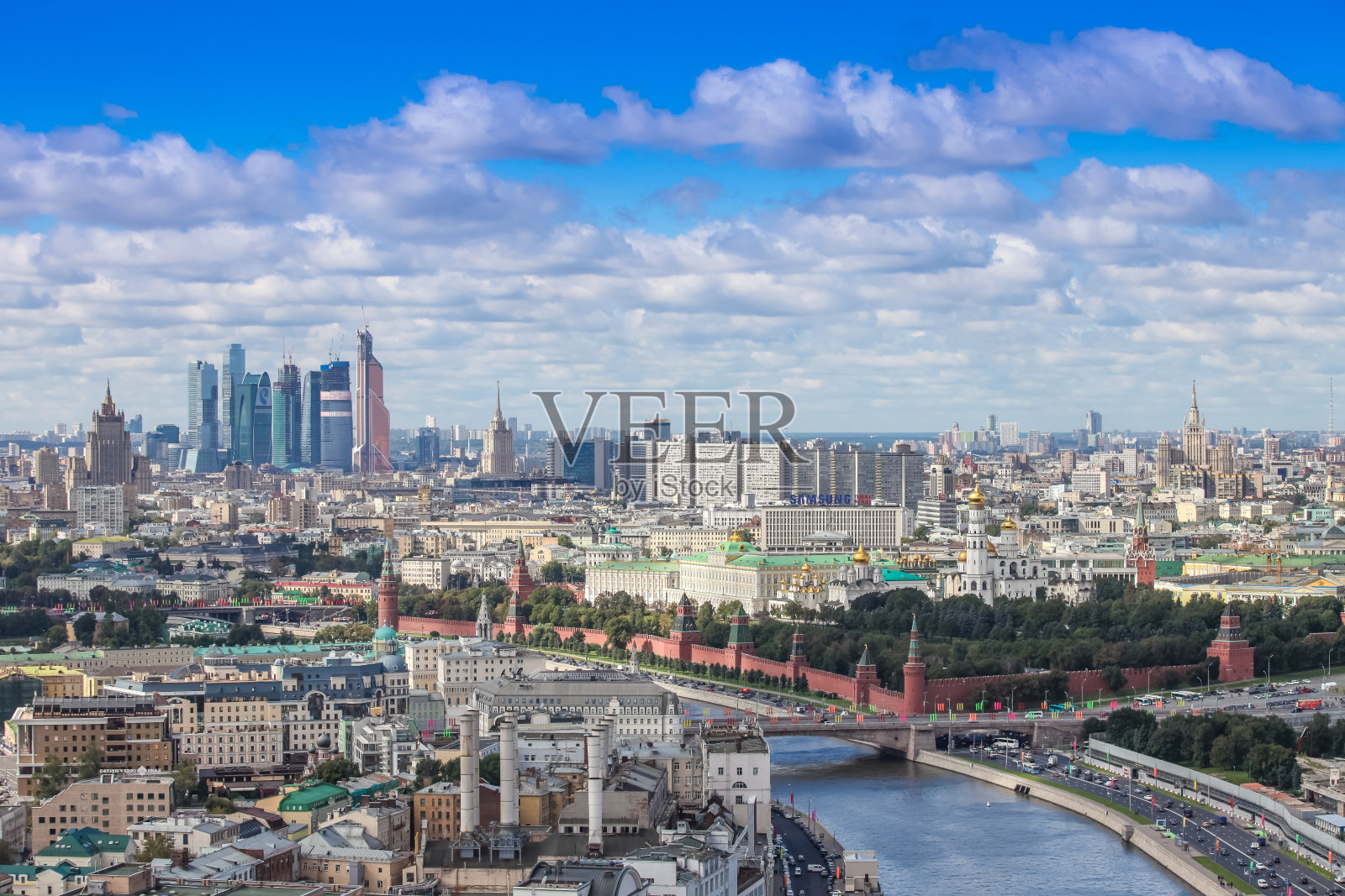 空中莫斯科市中心全景图照片摄影图片
