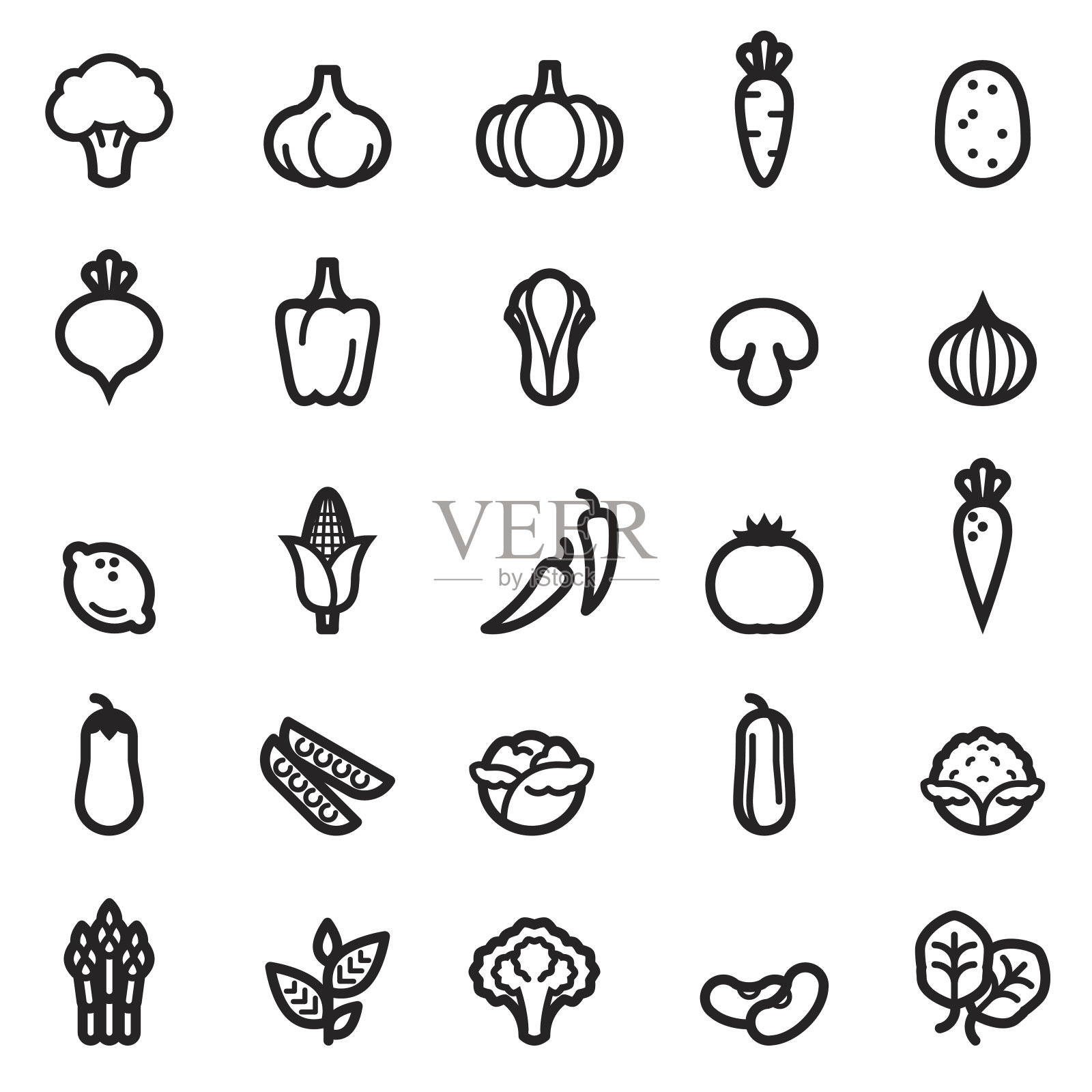 蔬菜的图标设计元素图片