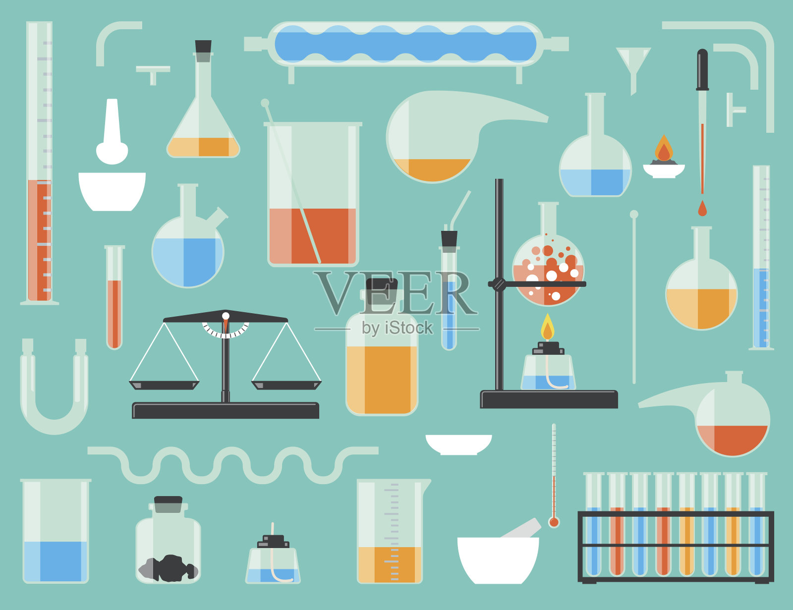 化学实验室设备插画图片素材