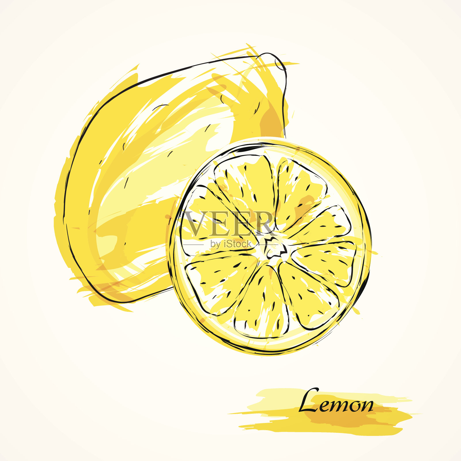 柠檬片插画图片素材