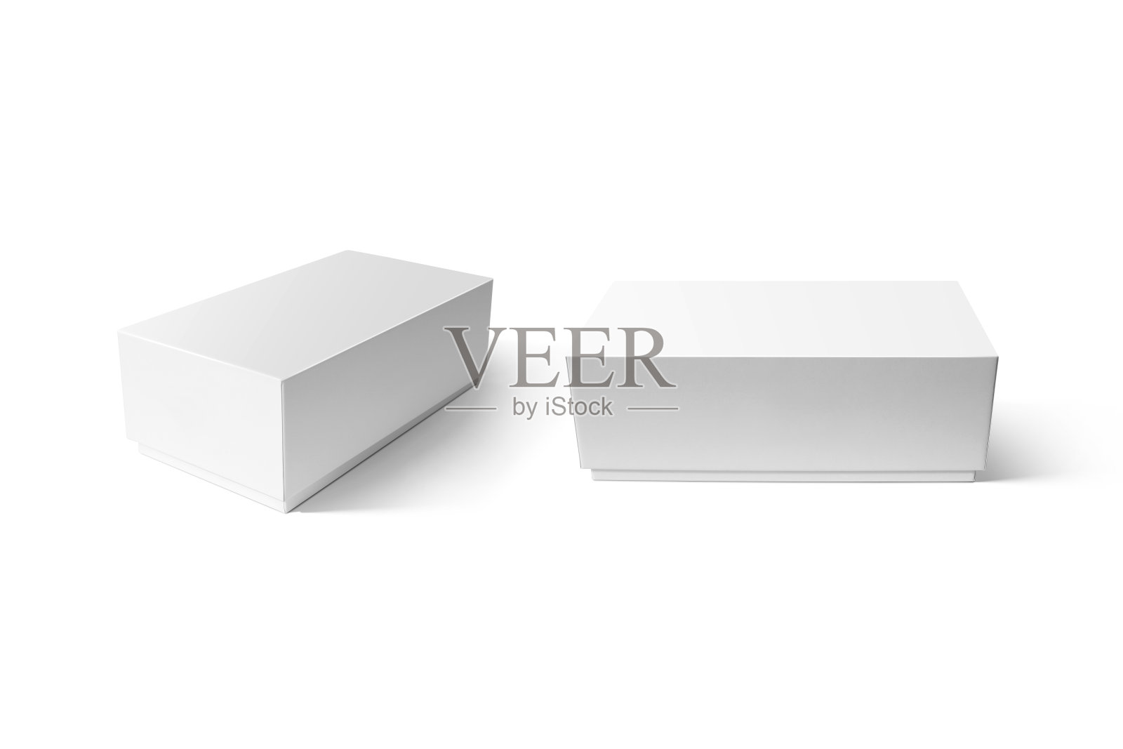 纯白色纸箱智能手机盒模型集照片摄影图片