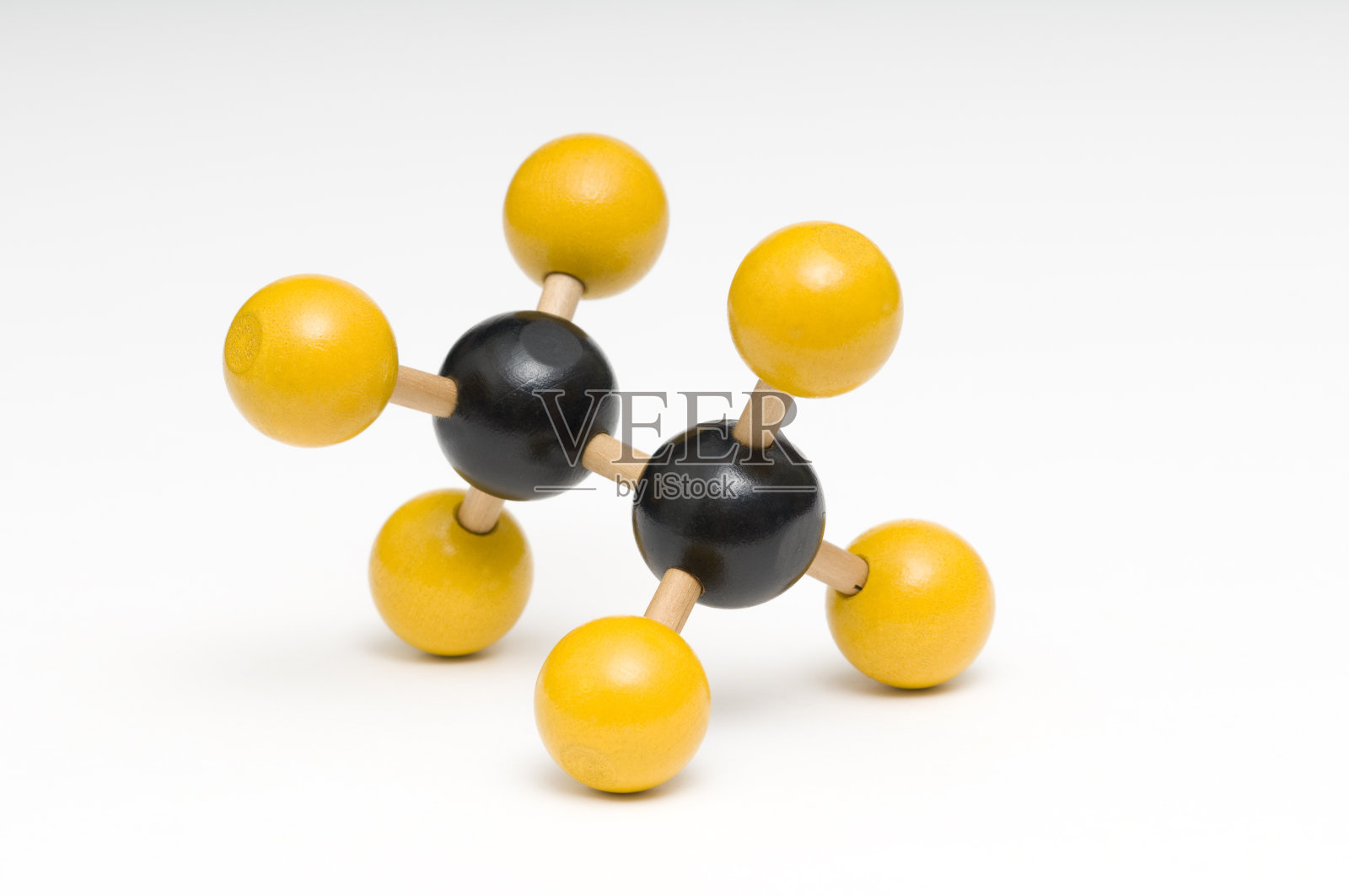 橙色和黑色的老式分子模型照片摄影图片