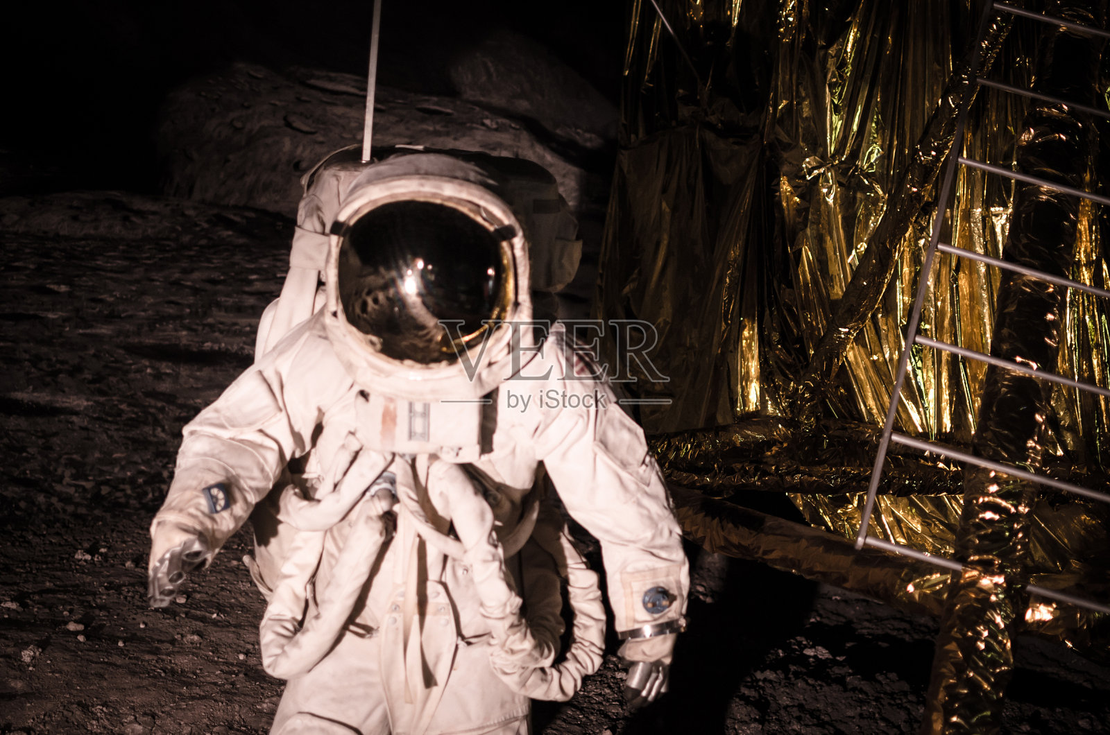 阿波罗登月任务的重演照片摄影图片