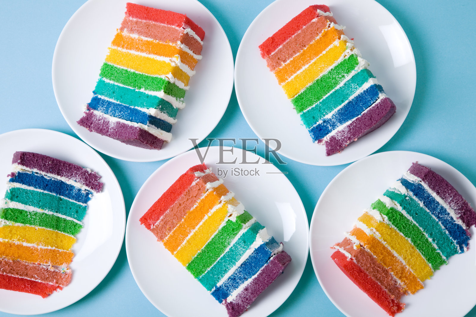 彩虹蛋糕照片摄影图片