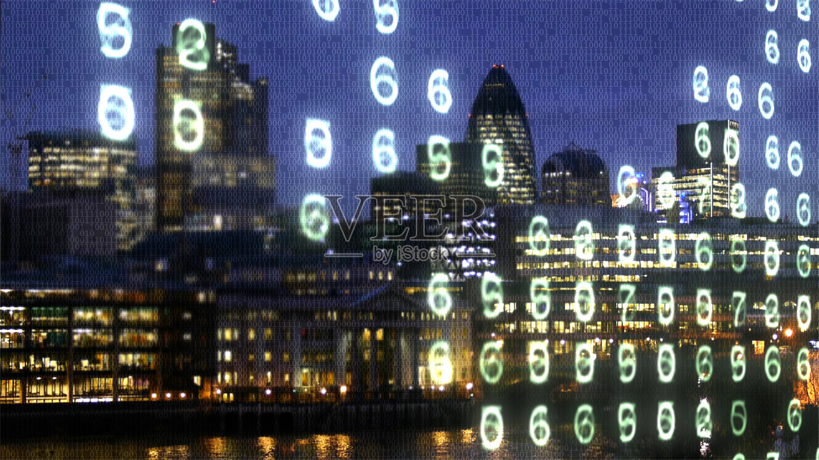 伦敦金融区的代码风格。照片摄影图片