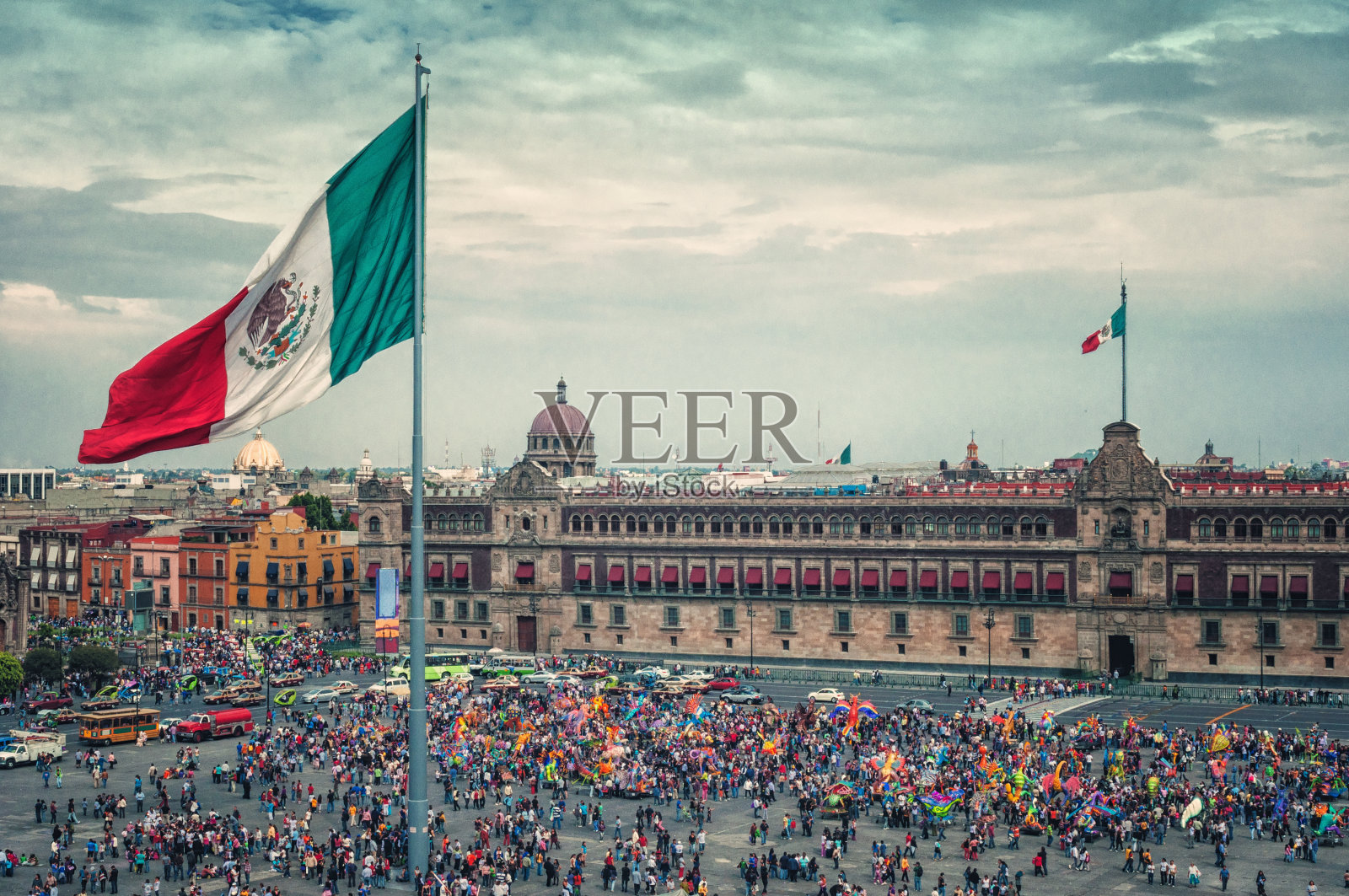 墨西哥城的索卡洛广场。Regional2014照片摄影图片
