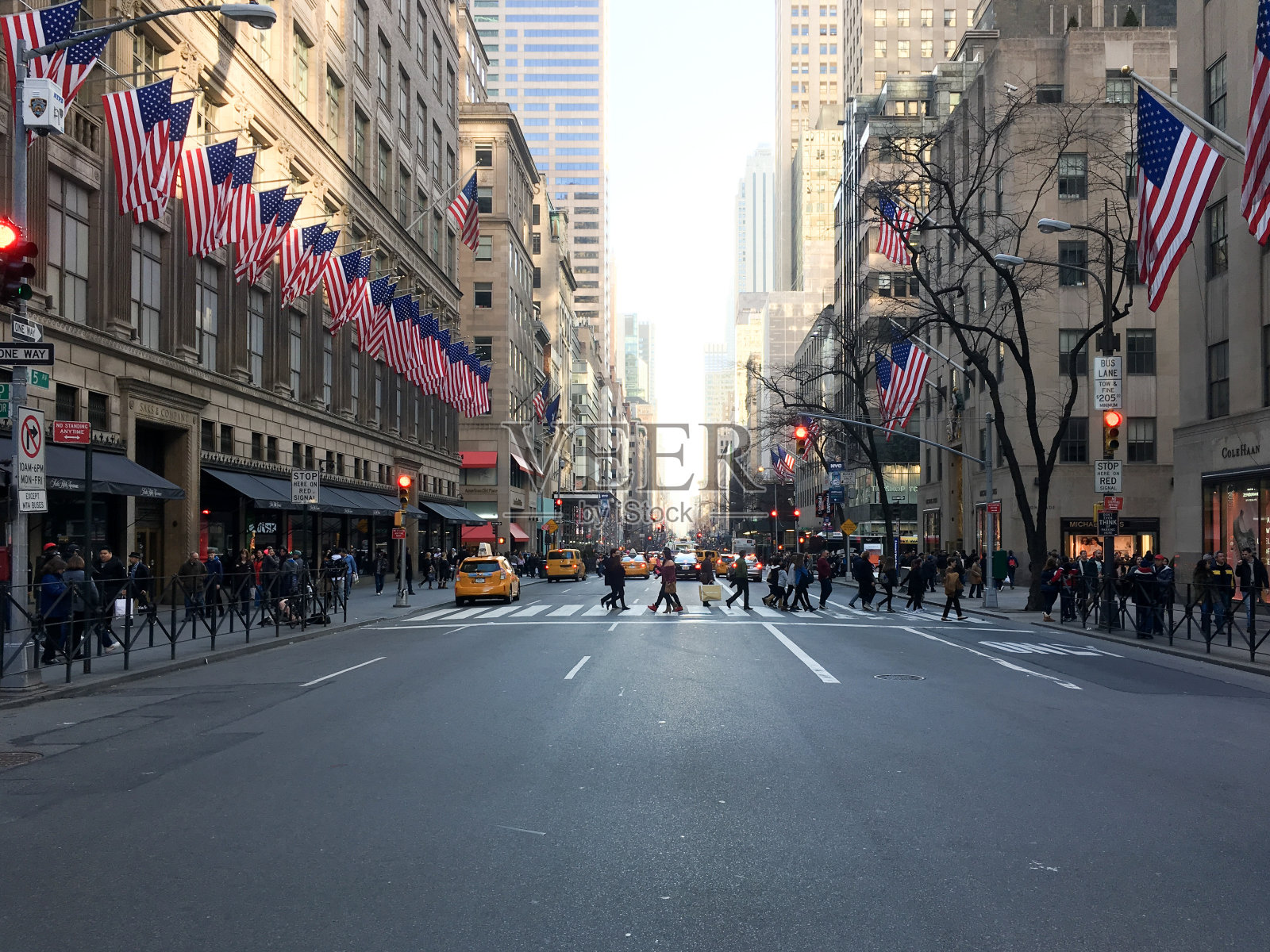 纽约曼哈顿的街道照片摄影图片