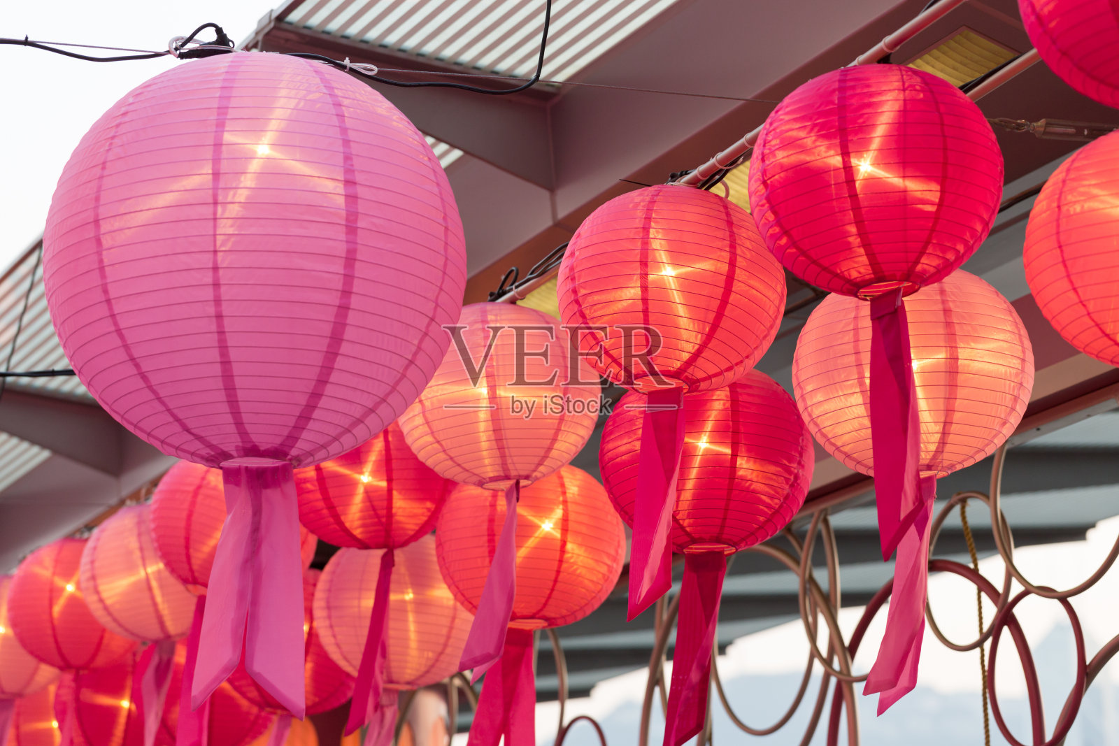 中国新年的传统灯笼照片摄影图片