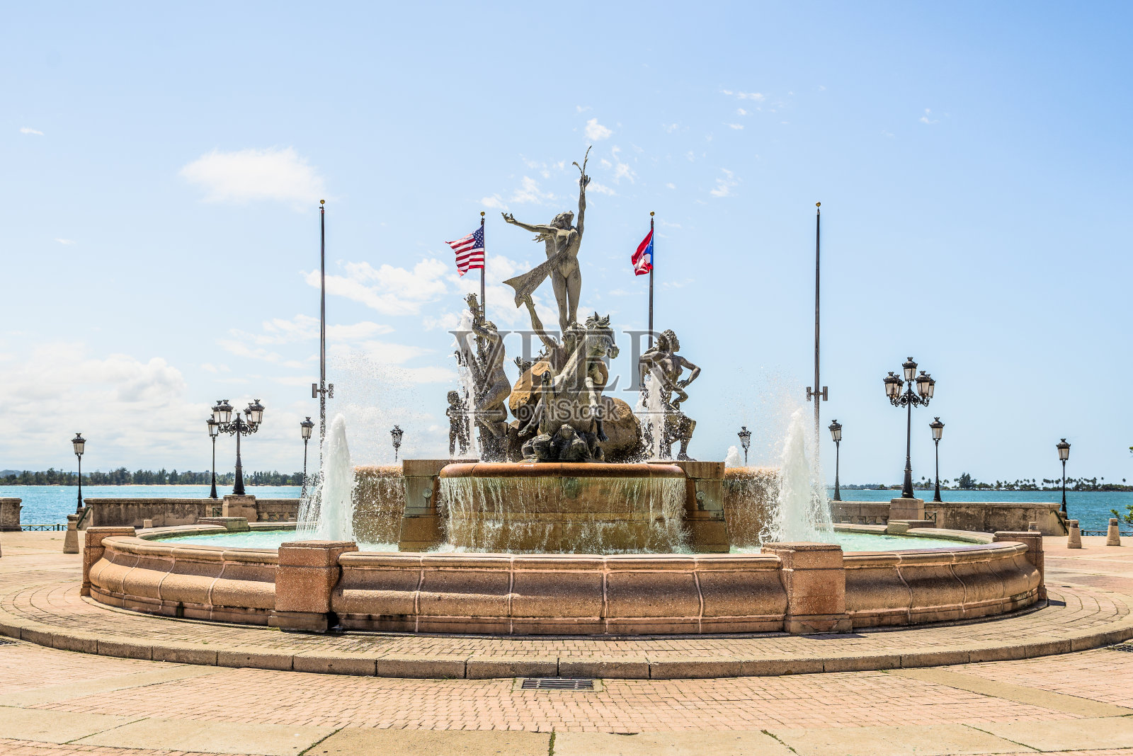 喷泉-波多黎各公主大道照片摄影图片