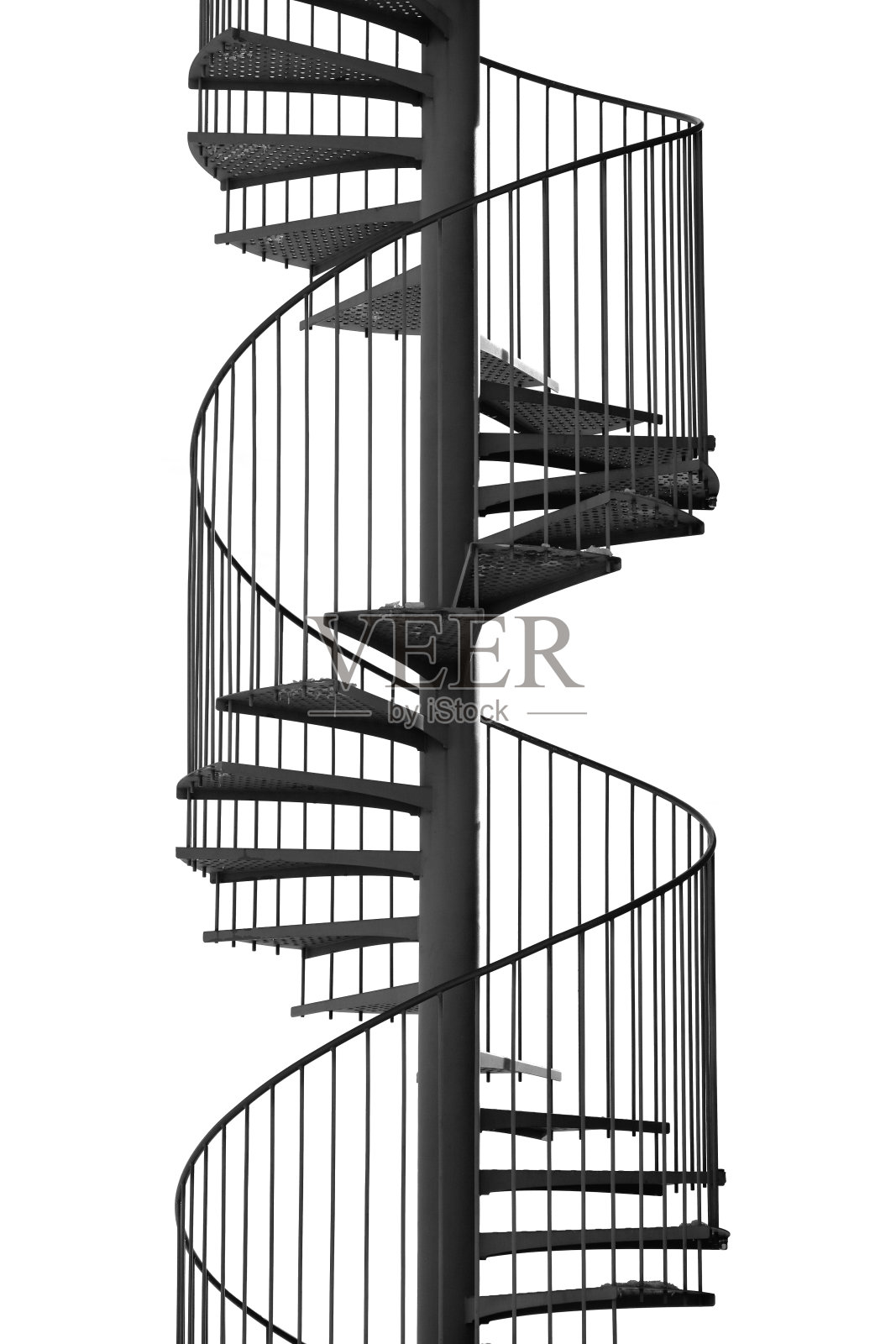 螺旋楼梯孤立在白色照片摄影图片