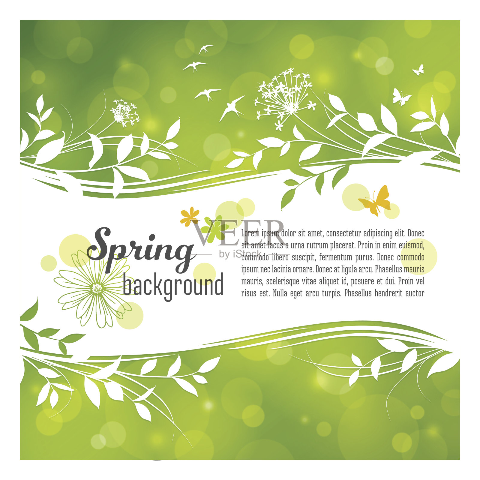 Spring背景与Copyspace插画图片素材