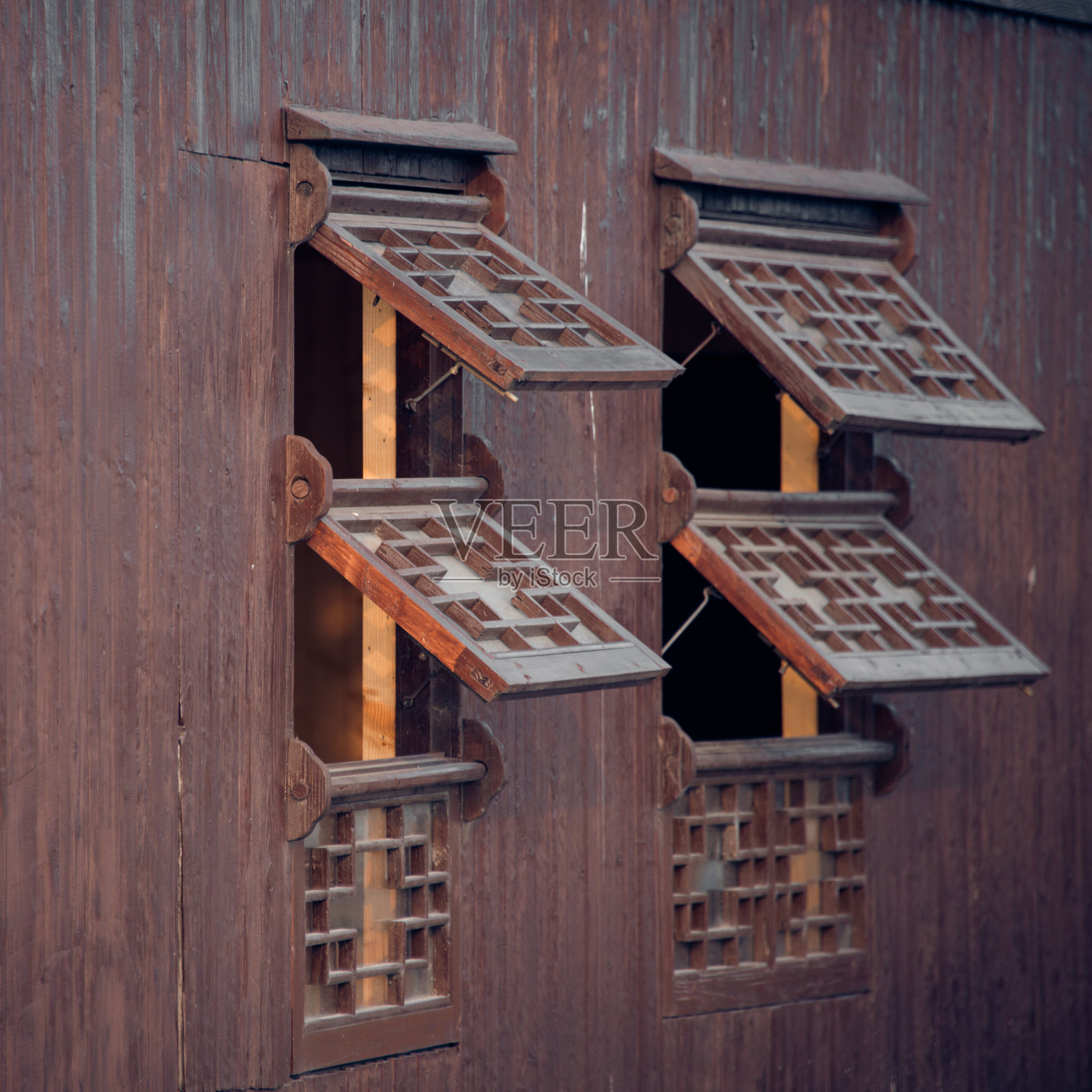 中国传统木窗照片摄影图片